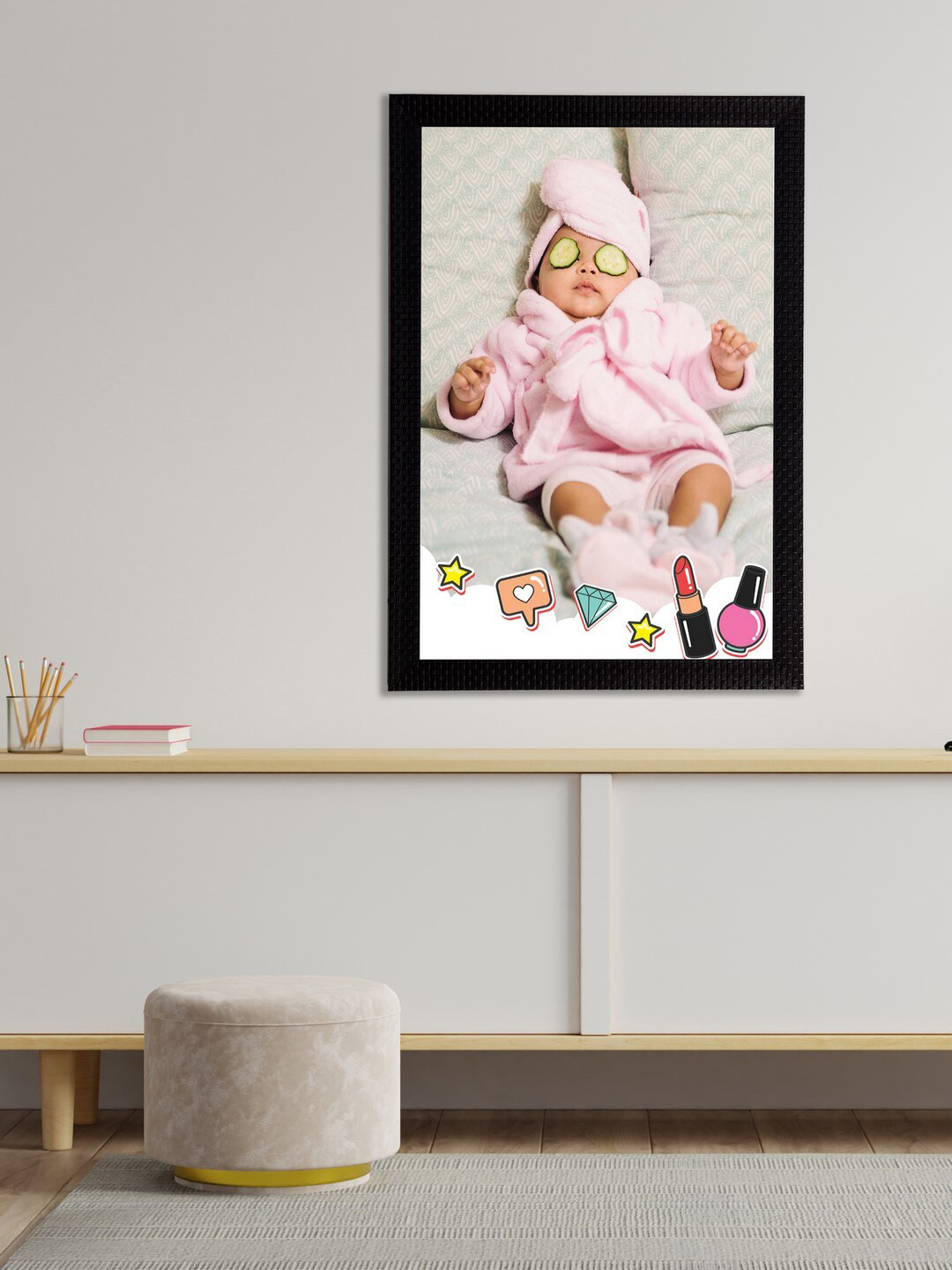 eCraftIndia Synthetic Wood Wall Home Office Rectangle Paintings Wall Art -19.69 x 13.78In