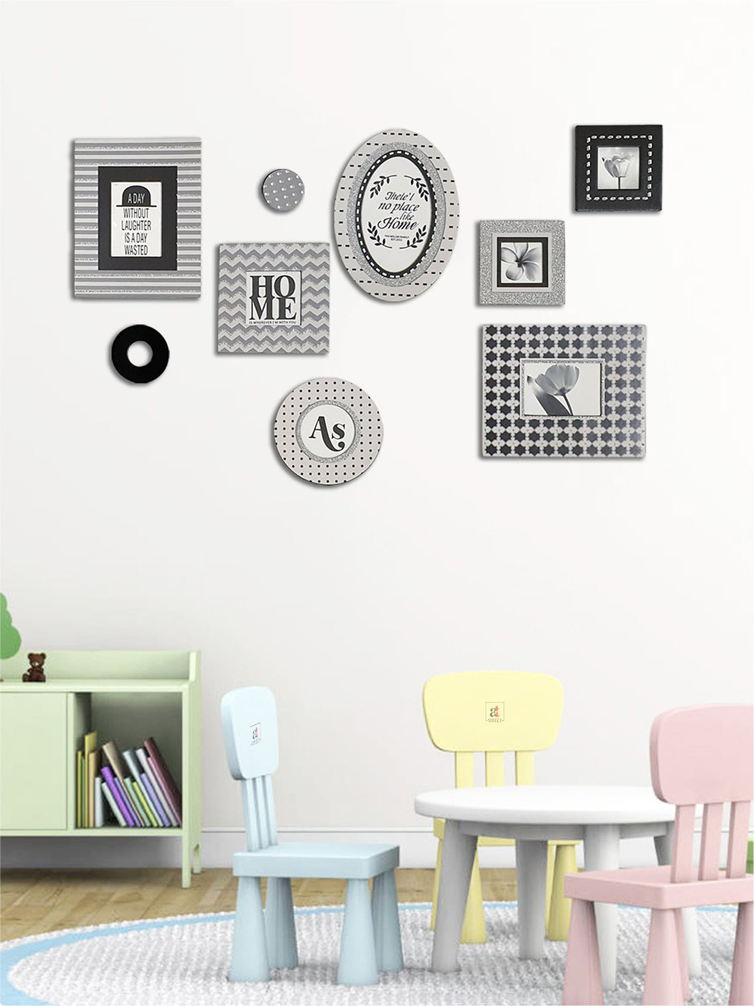 Art Street Black & White 3D Wall Decal Stickers