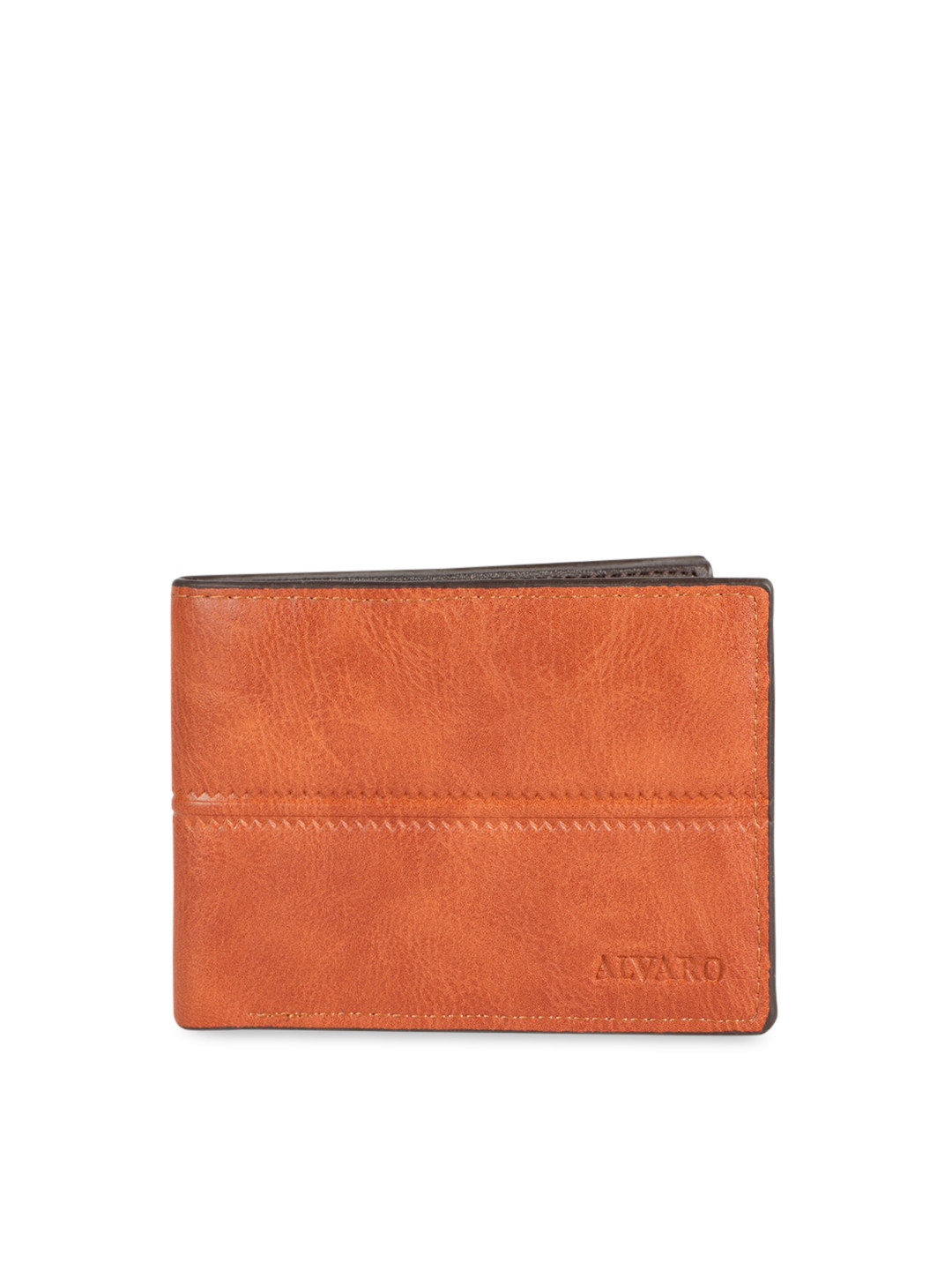 Alvaro Castagnino Men Orange Solid Two Fold Wallet