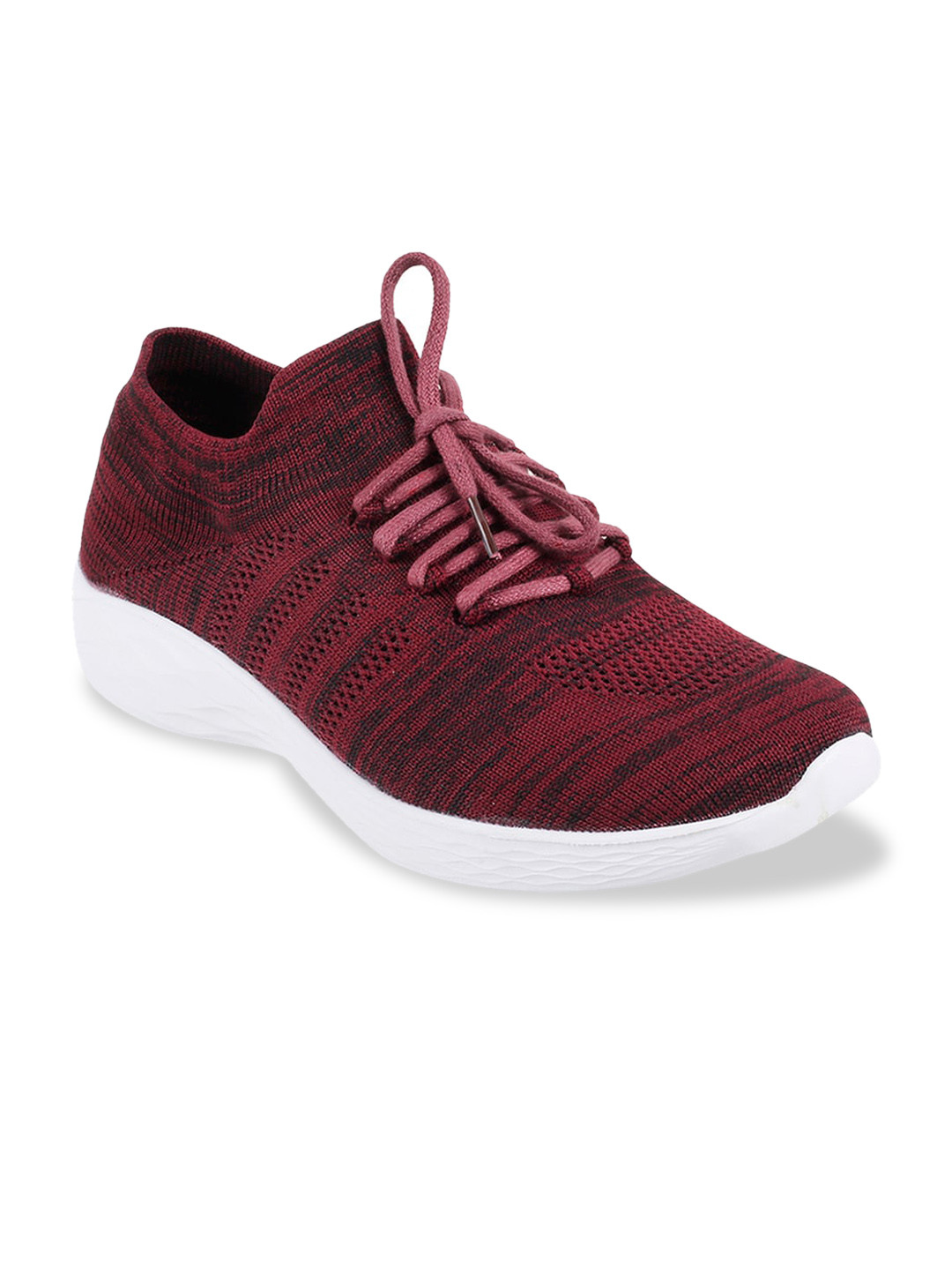 Metro Women Red Slip-On Sneakers