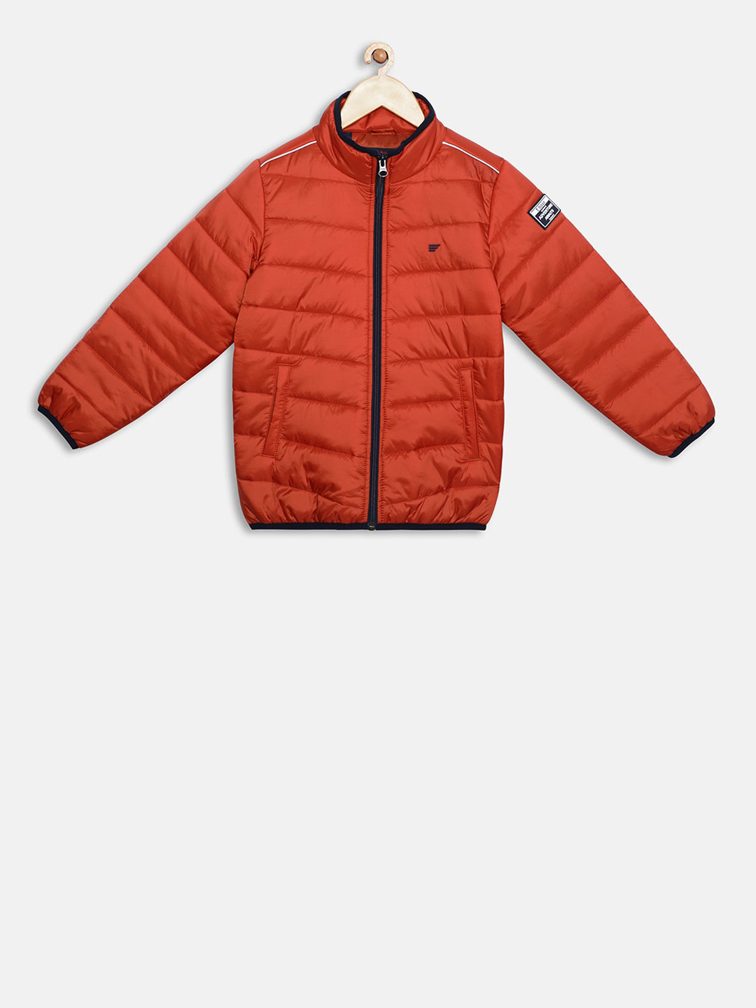 t-base Unisex Kids Rust Solid Lightweight Puffer Jacket