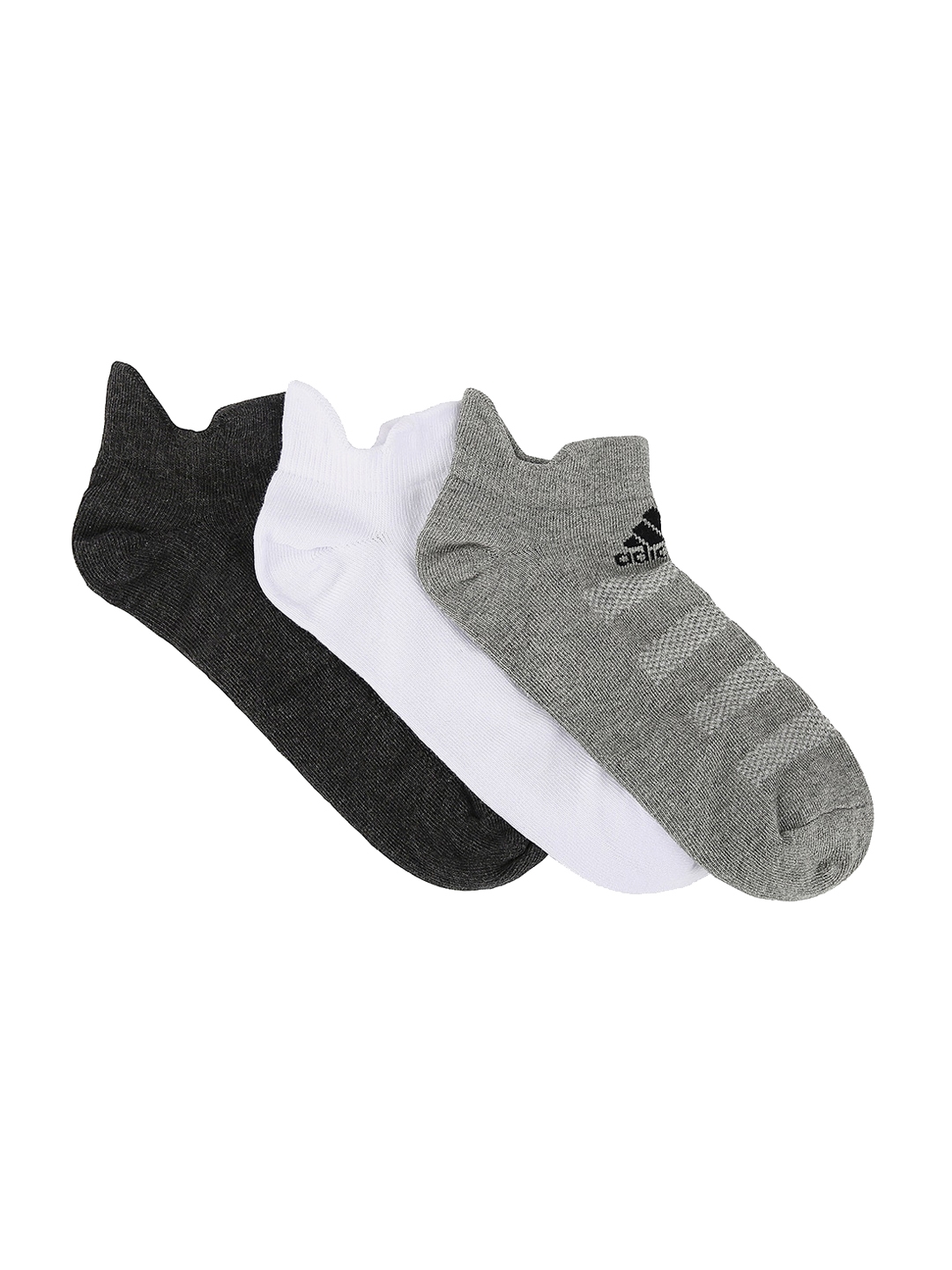 ADIDAS Men Pack of 3 Assorted Ankle Length Socks