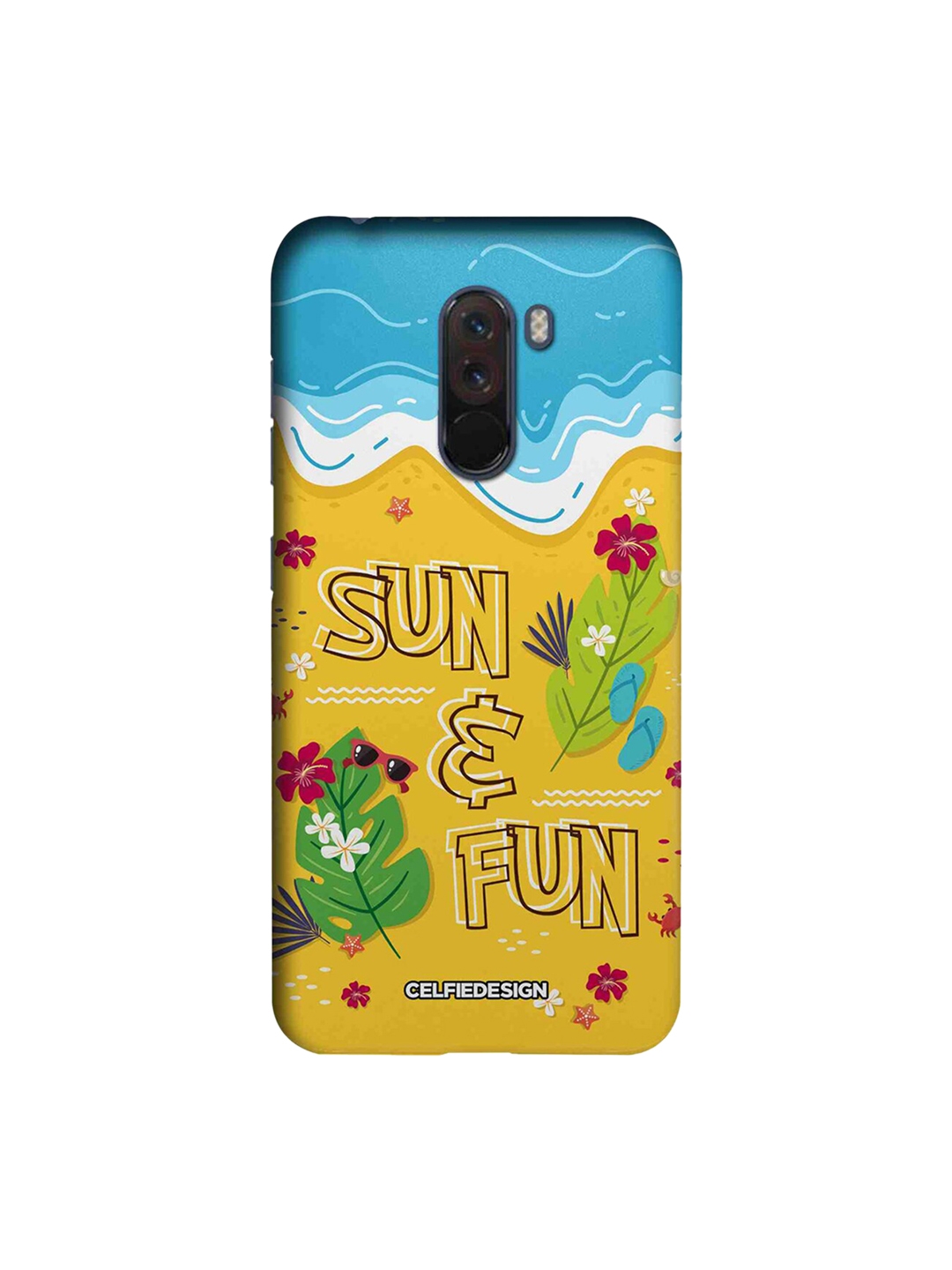 CelfieDesign Blue   Yellow Sun And Fun Xiaomi Poco F1 Case