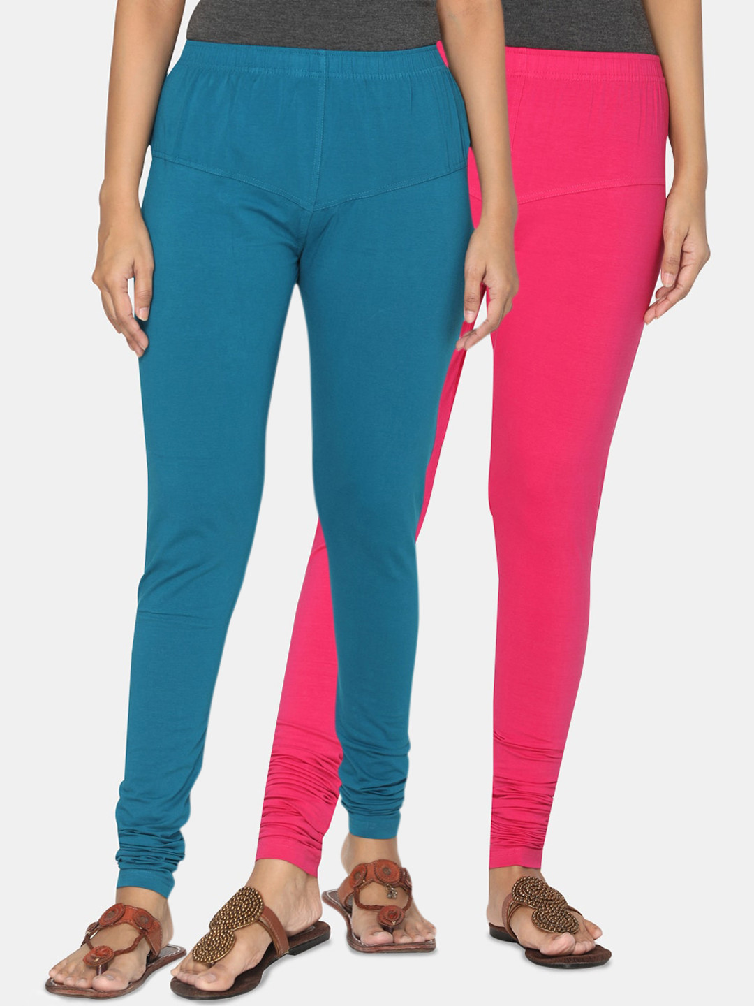 Women Pack of RANI And TEAL Churidar Leggings