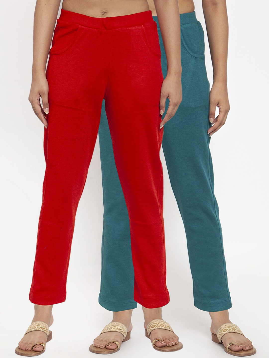 TAG 7 WOMEN WOOLEN KURTI PANT COMBO OF 2