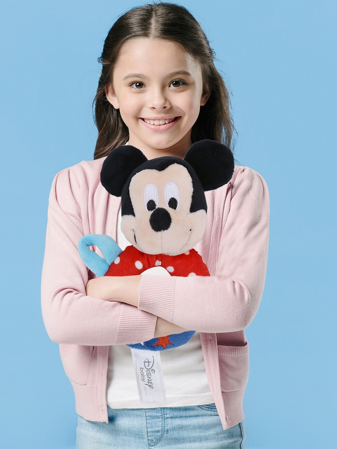 DISNEY PLUSH Kids Pink Disney Mickey Mouse Ring Soft Toy