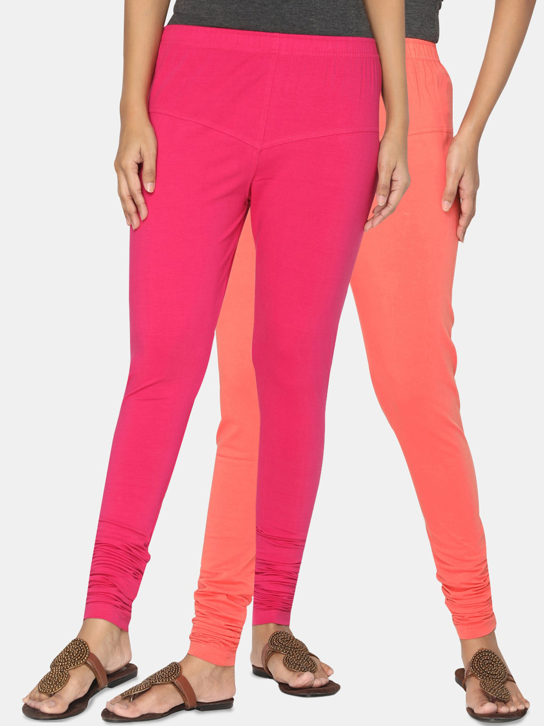 Women Pack of RANI And SCARLET Churidar Leggings