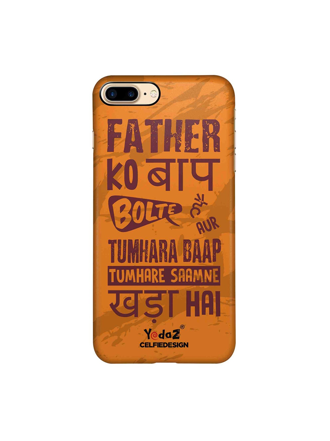 CelfieDesign Yellow Father Ko Baap Bolte Hai Apple iPhone 8 Plus Back Cover