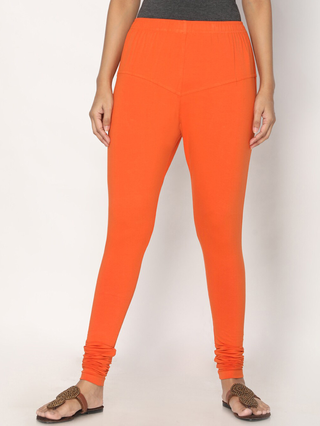TSG Bliss Women Orange Bio Wash Churidar Leggings
