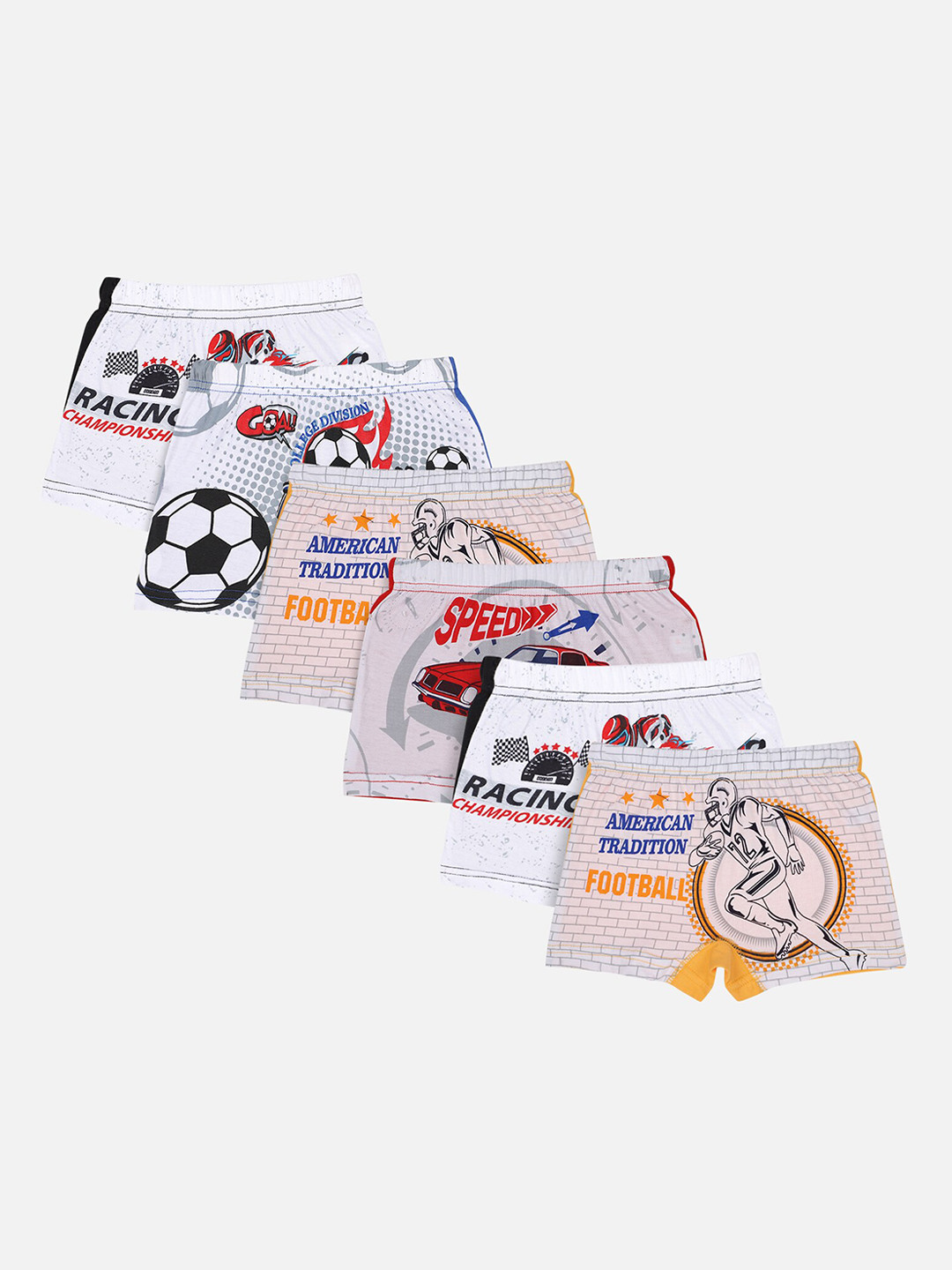 Bodycare Kids Boys Pack Of 6 Assorted Trunks-KIA948-PK004