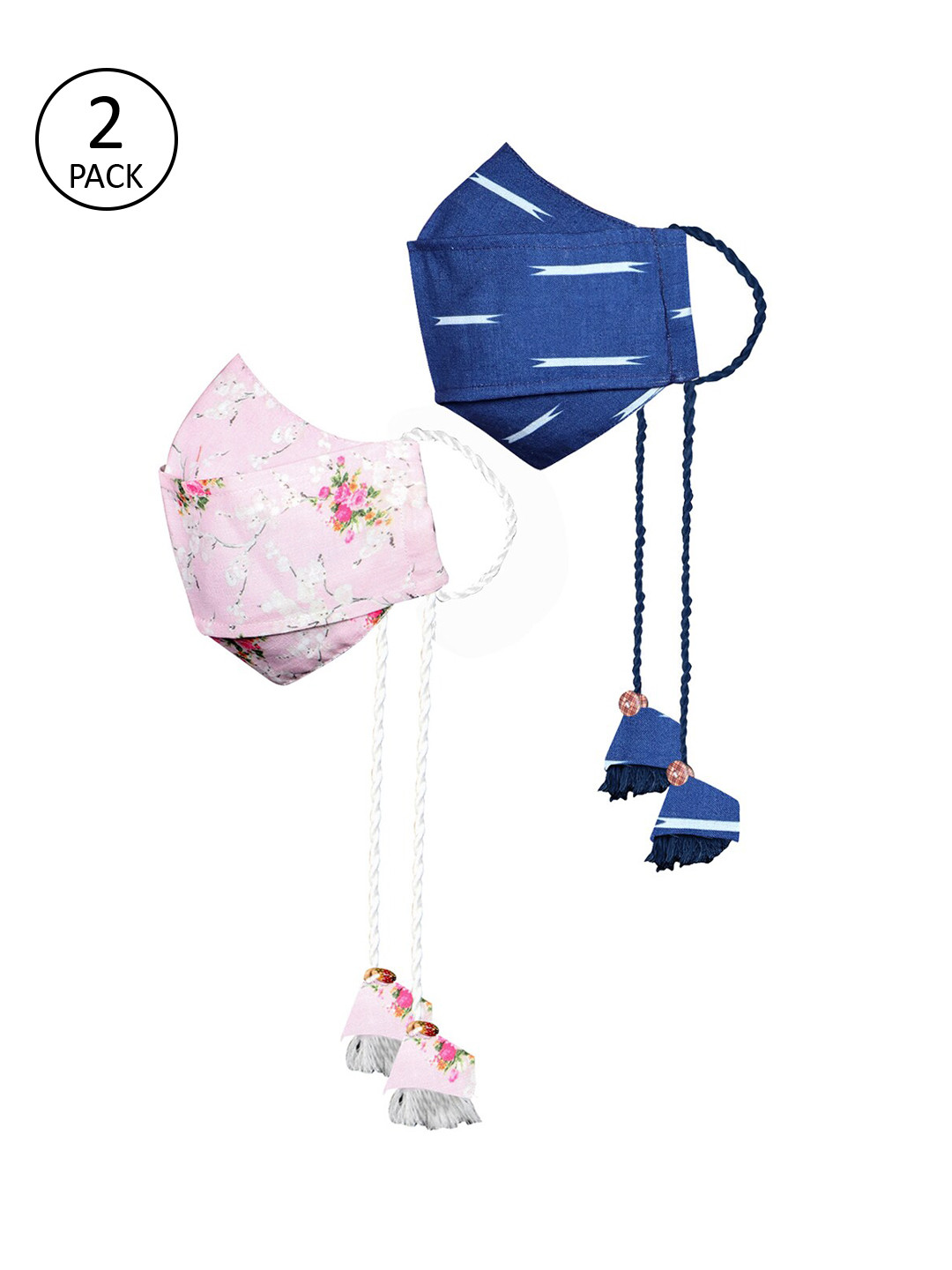 JBN Creation Kids Pack Of 2 3-Ply Reusable Cloth Masks