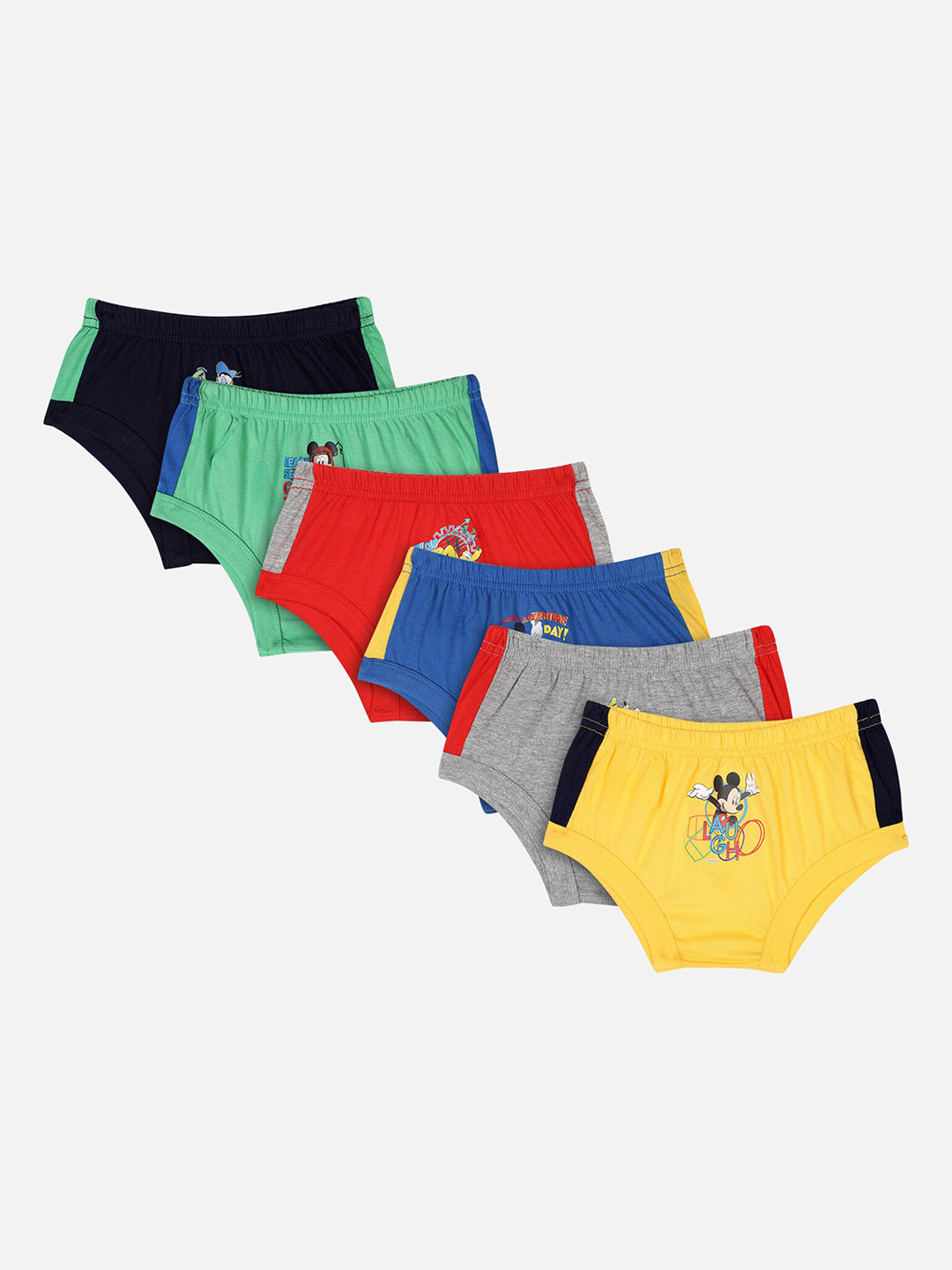 Bodycare Kids Boys Pack Of 6 Assorted Mickey & Friends Basic Briefs KIA957-PK004