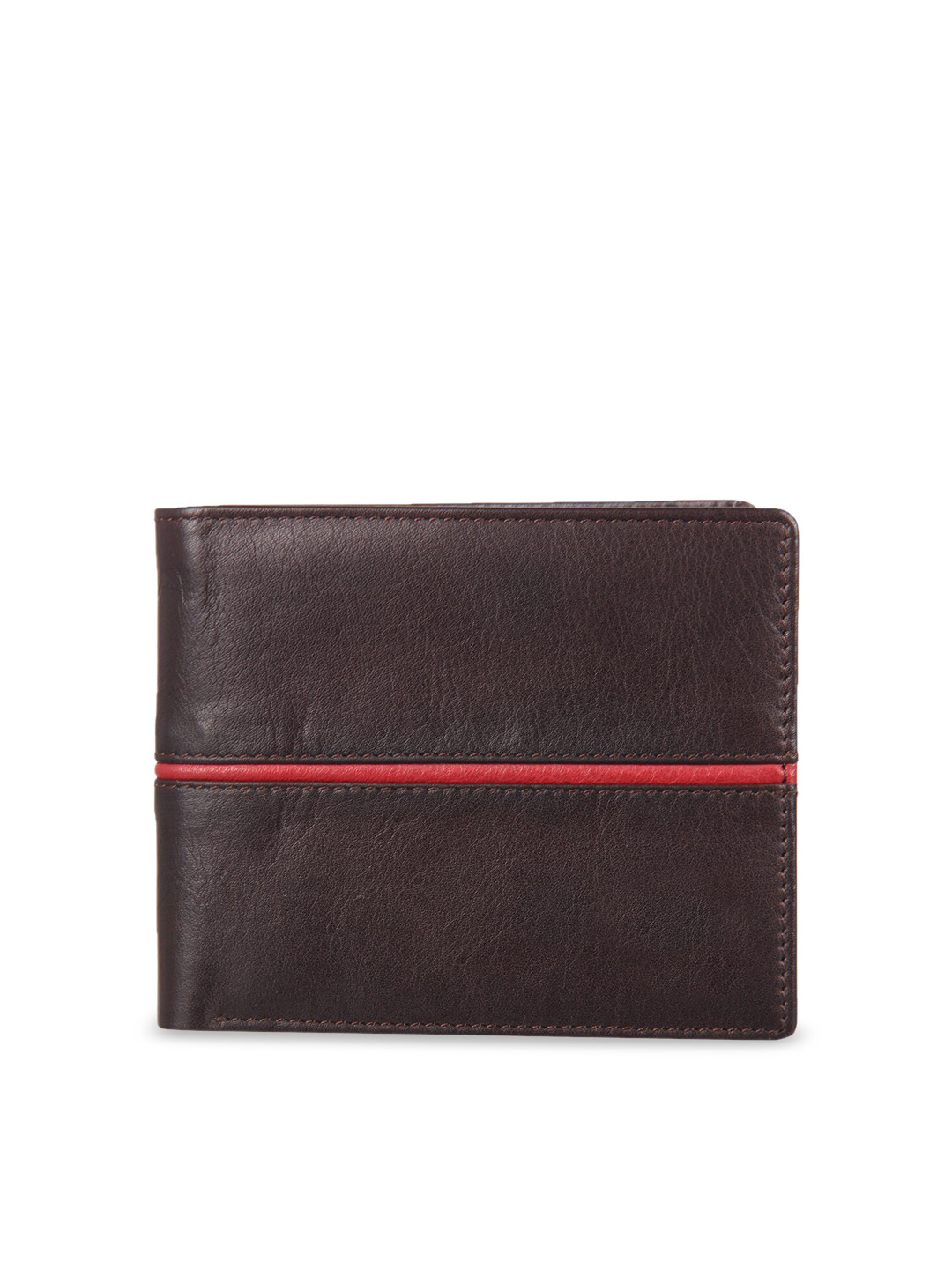 Leather Zentrum Men Brown Solid Leather Two-Fold Wallet