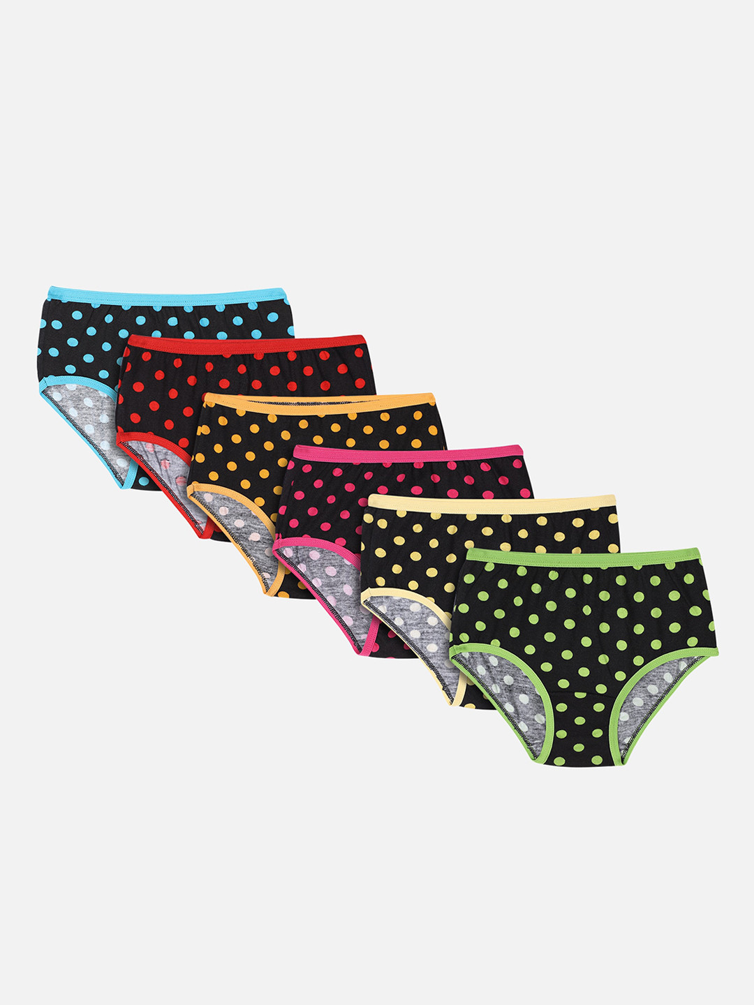 Bodycare Kids Girls Pack Of 6 Assorted Basic Briefs KIA3027-PK003