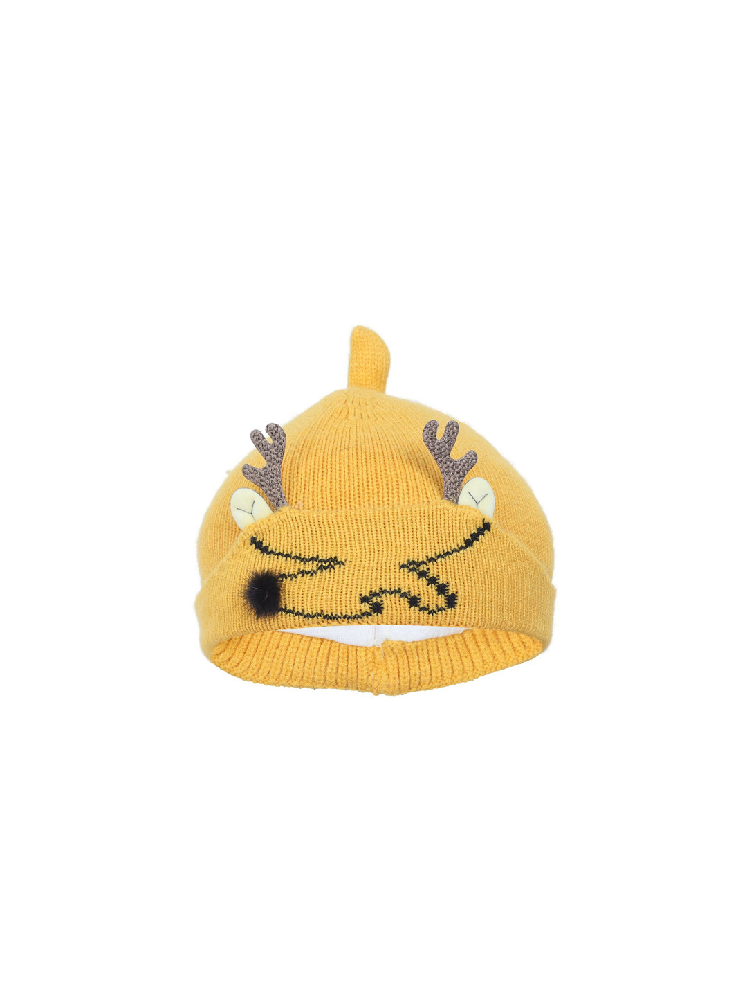 FabSeasons Boys Yellow Printed Beanie