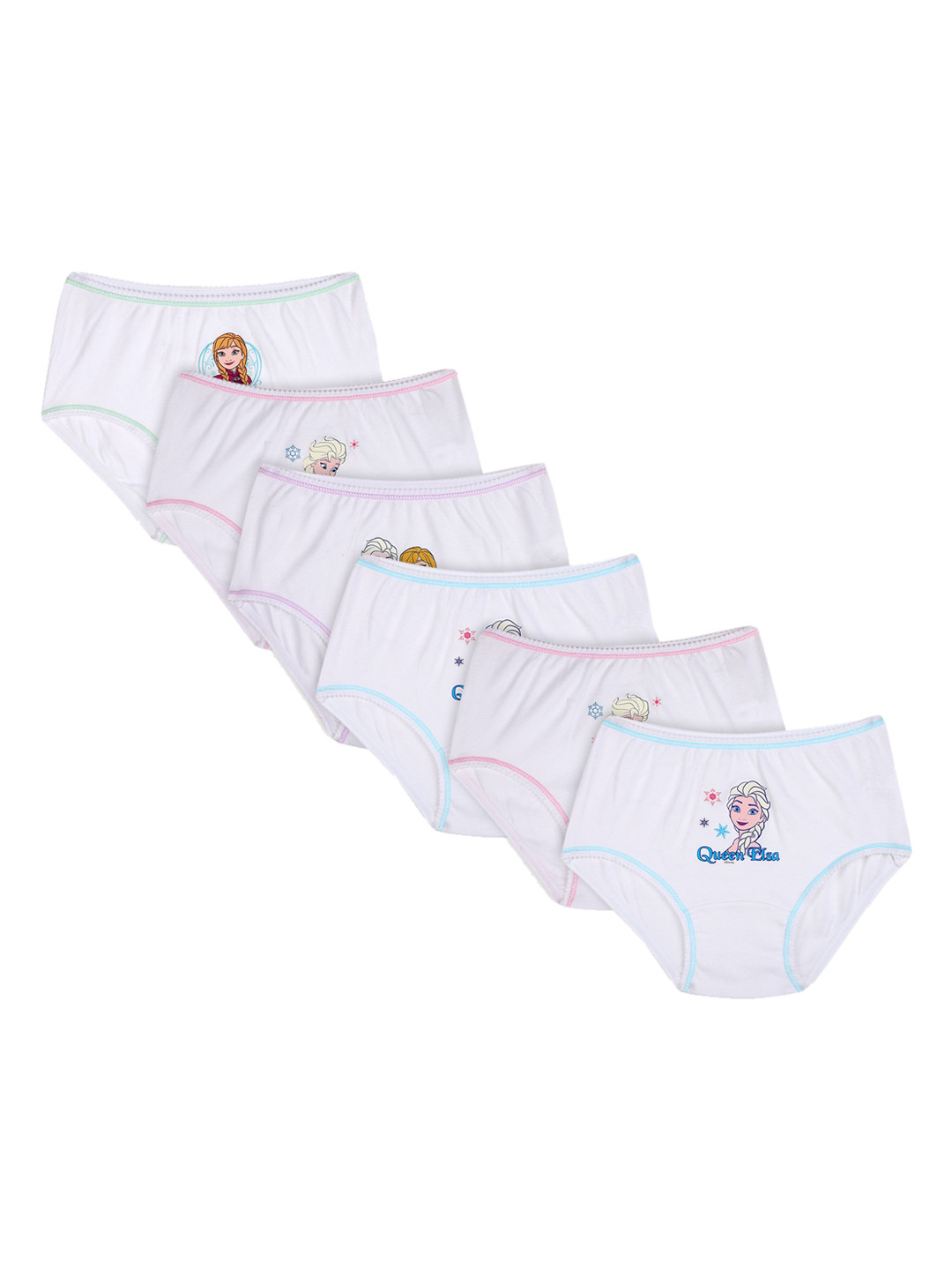 Bodycare Girls Pack Of 6 Frozen Assorted Basic Briefs