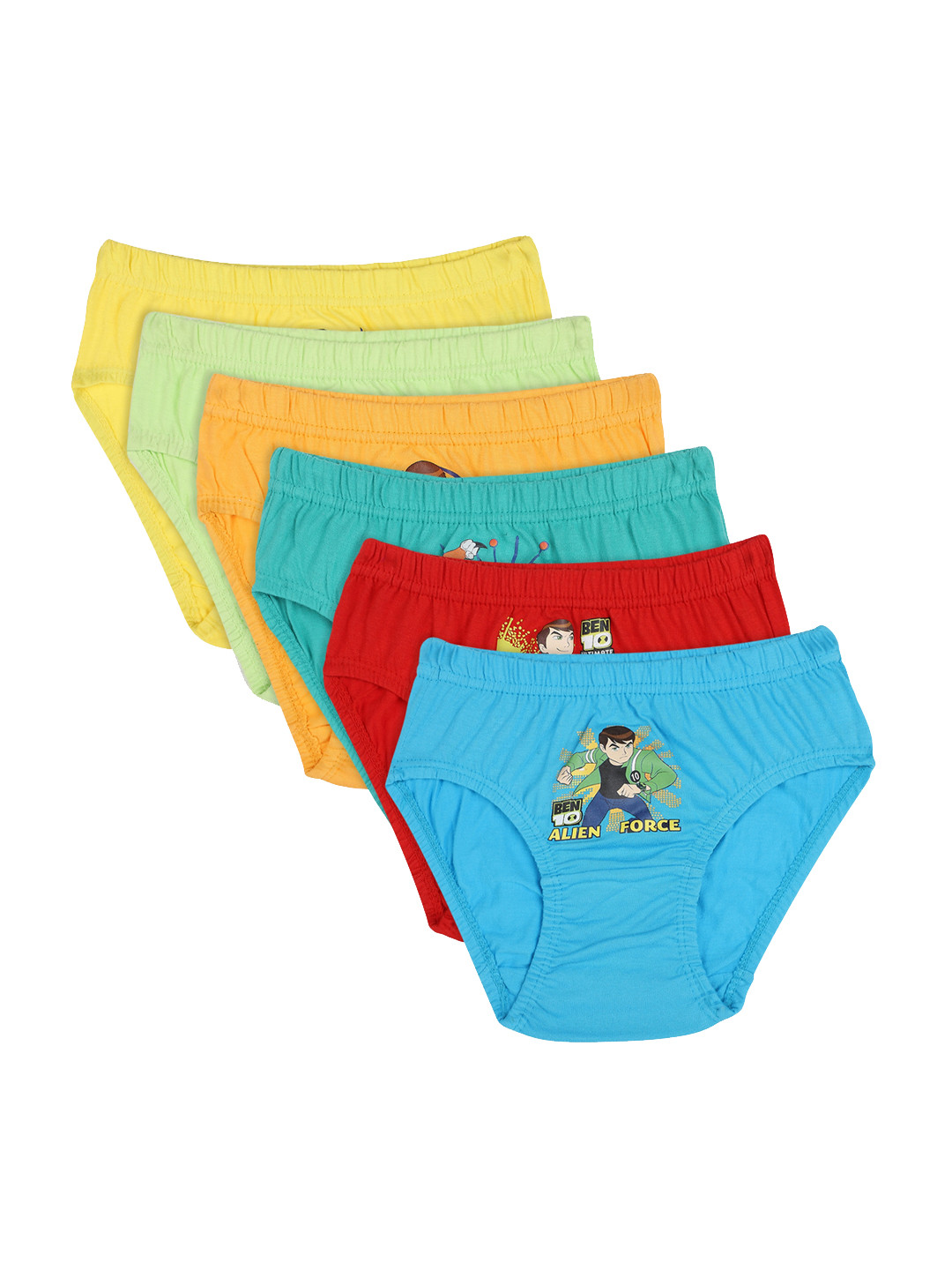 Bodycare Kids Boys Pack Of 6 Assorted Ben 10 Basic Briefs KIA960-PK001