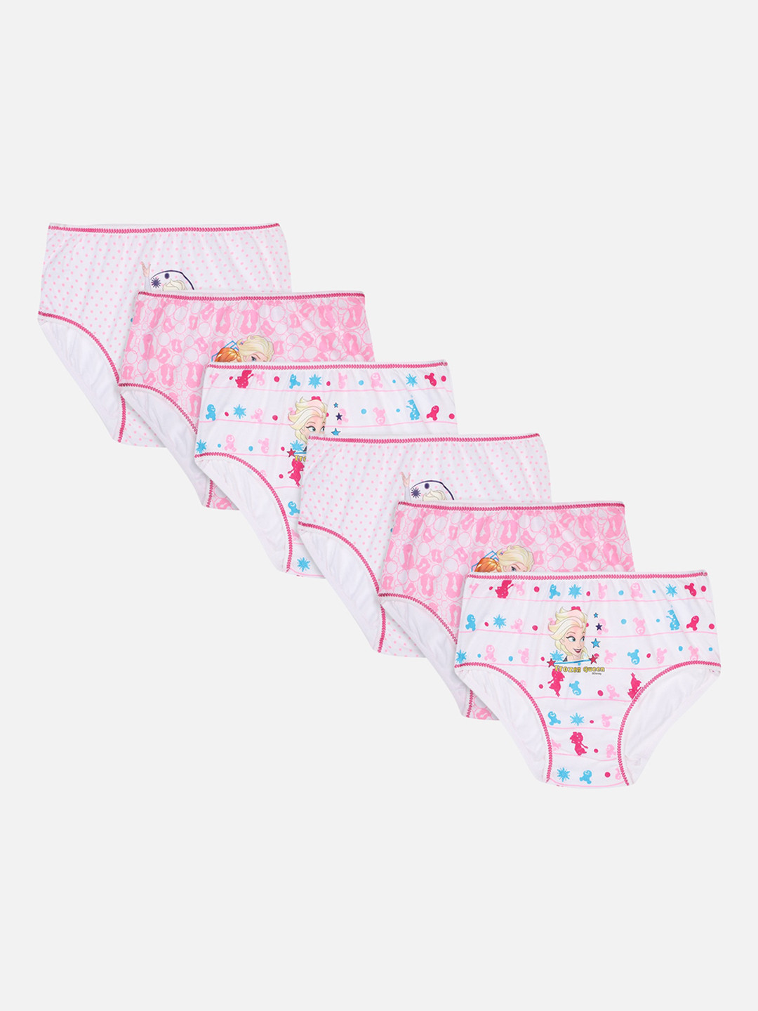 Bodycare Kids Girls Pack Of 6 Assorted Frozen Printed Briefs KIA970-PK004