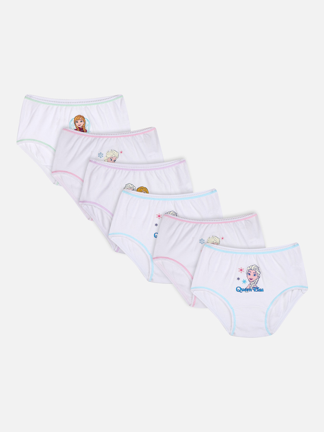 Bodycare Girls Pack Of 6 Assorted Frozen Printed Basic Briefs KIA942-PK004