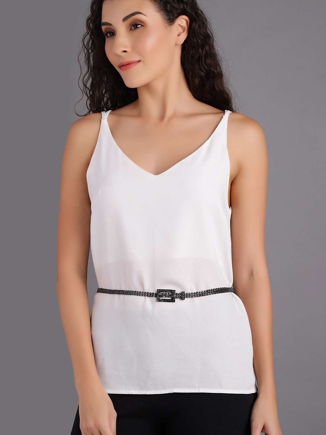Rubans Women Black Embellished Handcrafted Belt