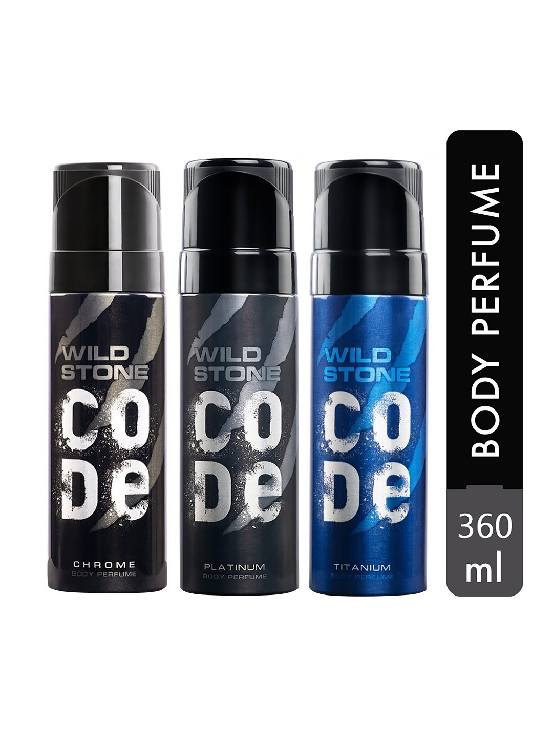 Wild stone code  Unisex Set Of 3 Body Perfume Spray