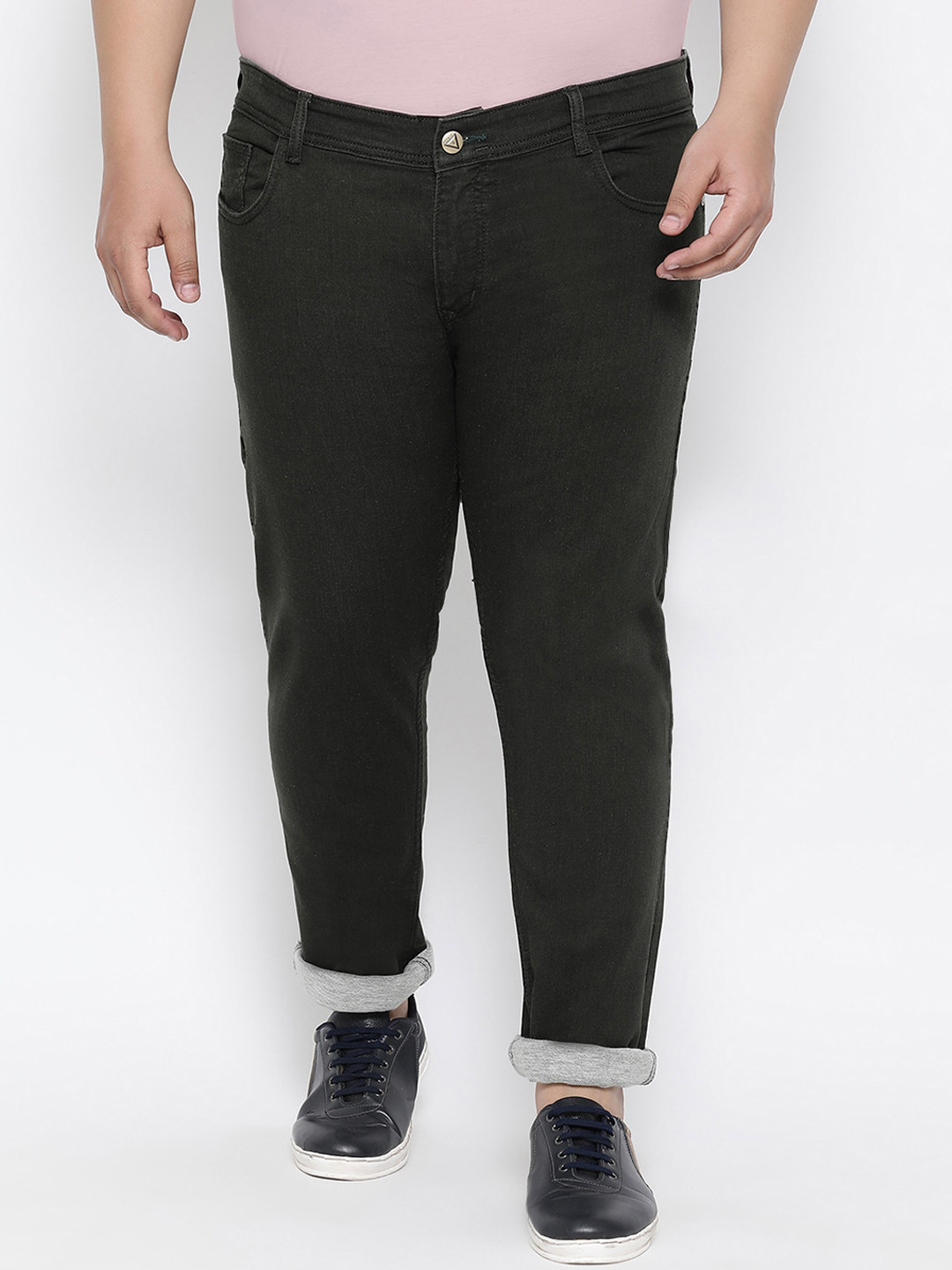 FEVER Men Green Slim Fit Mid-Rise Clean Look Stretchable Jeans