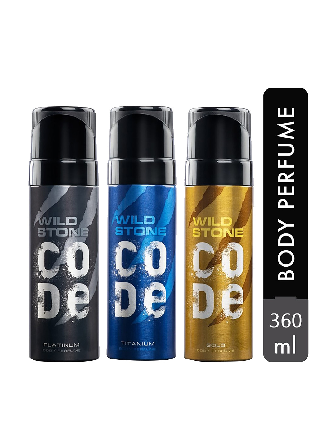 Wild stone code  Unisex Set Of 3 Body Perfume Spray
