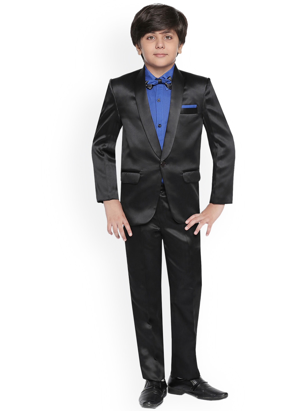 Jeetethnics Boys Black Solid Suits