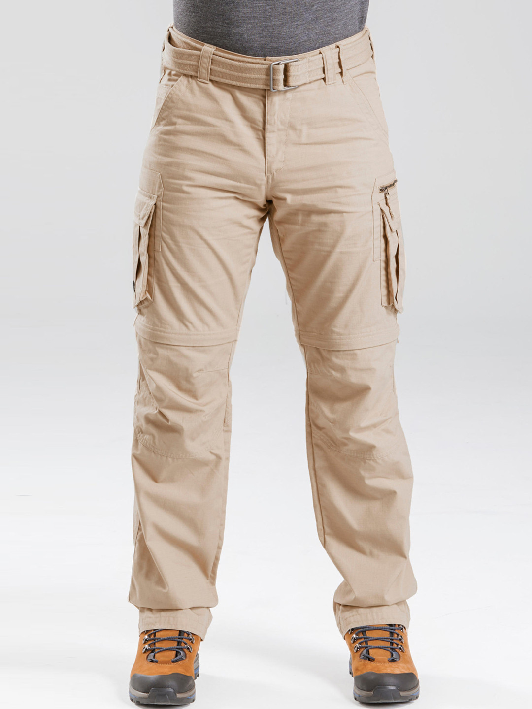 Decathlon FORCLAZ - Men Zip-Off Convertible Travel & Trekking Cargo Trousers