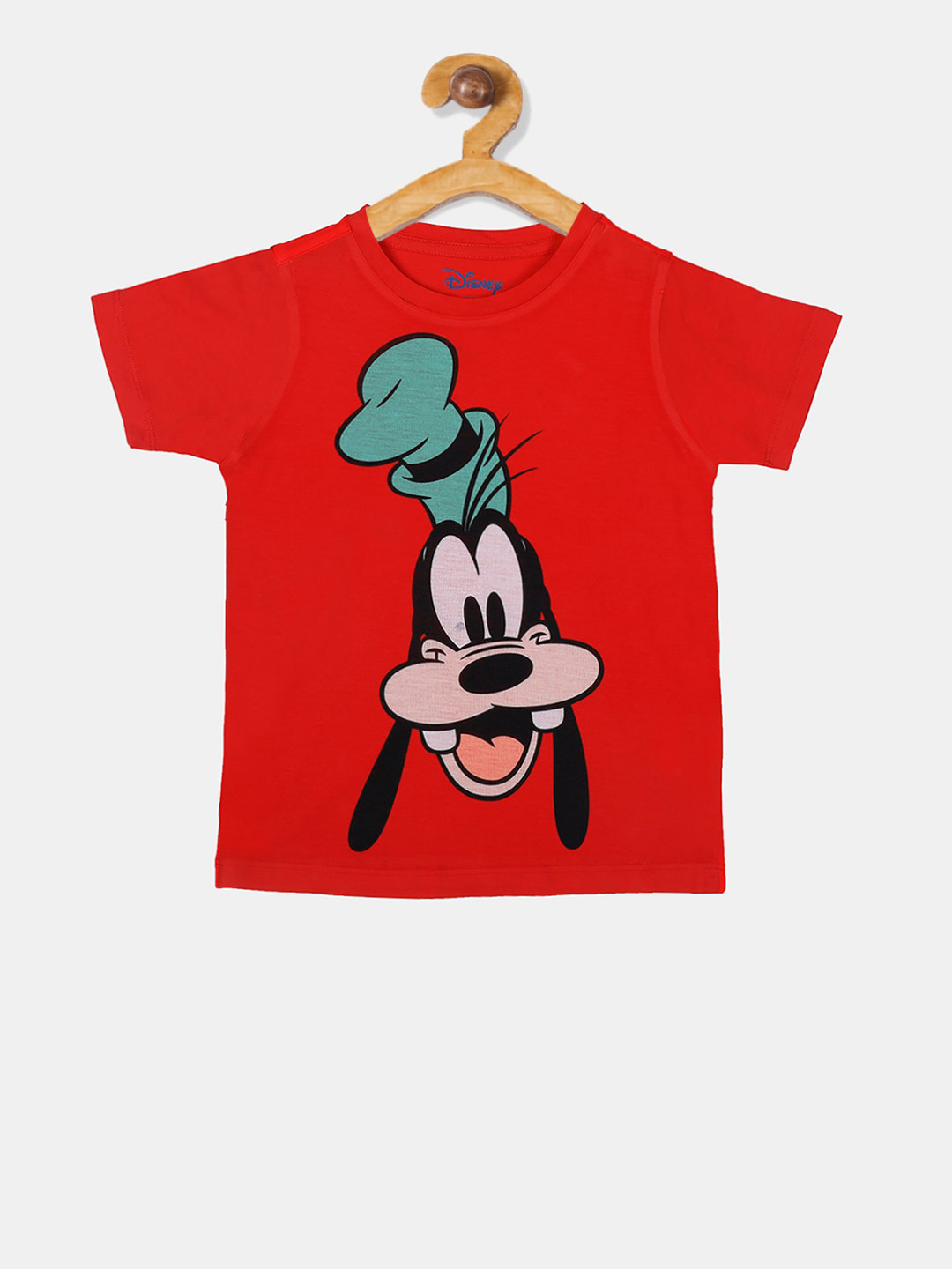 YK Disney Boys Red Printed Hood T-shirt