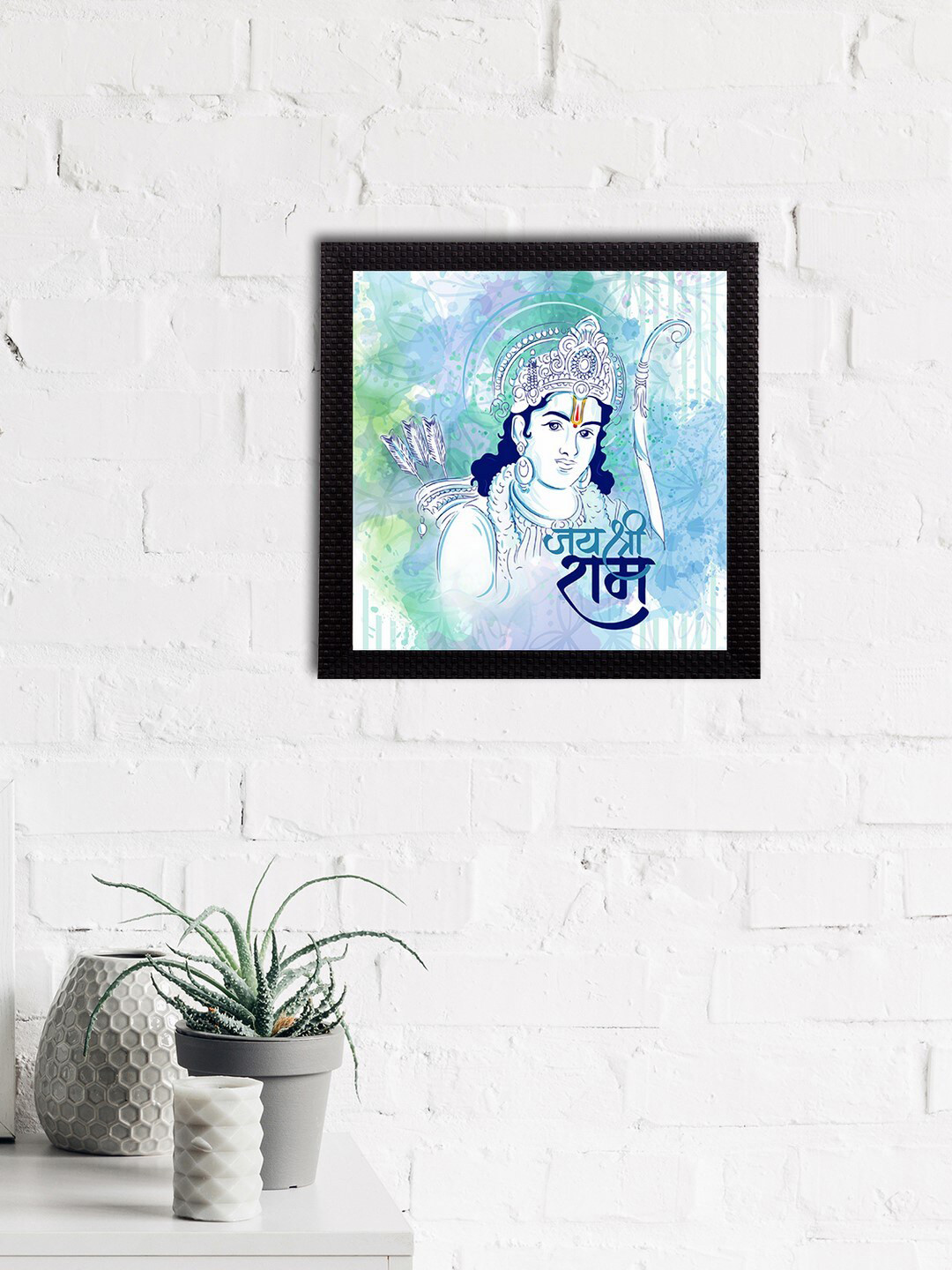 eCraftIndia Synthetic Wood Wall Square Paintings Wall Art - 11 x 11 In