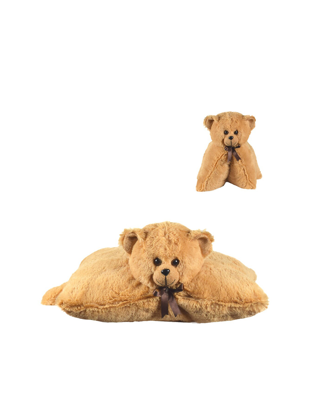 Ultra Kids Brown Cute Cat Soft Plush Folding Pillow Soft Toy
