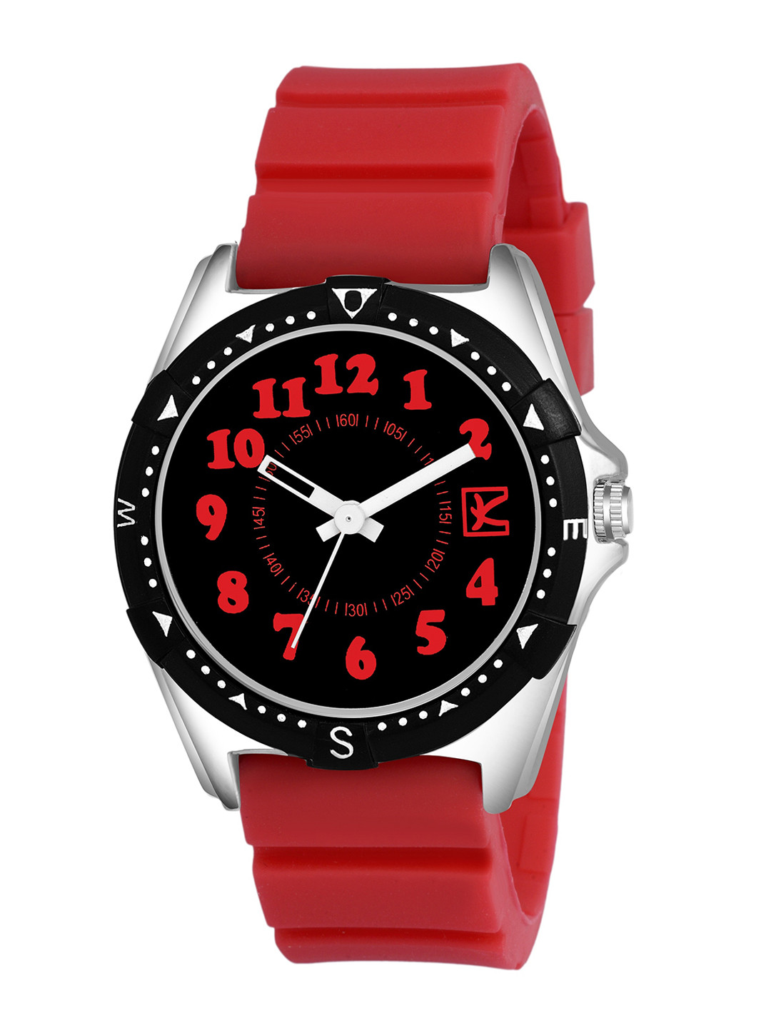 Kool Kidz Unisex Kids Black & Red Analogue Watch DMK 044 BLACK RED