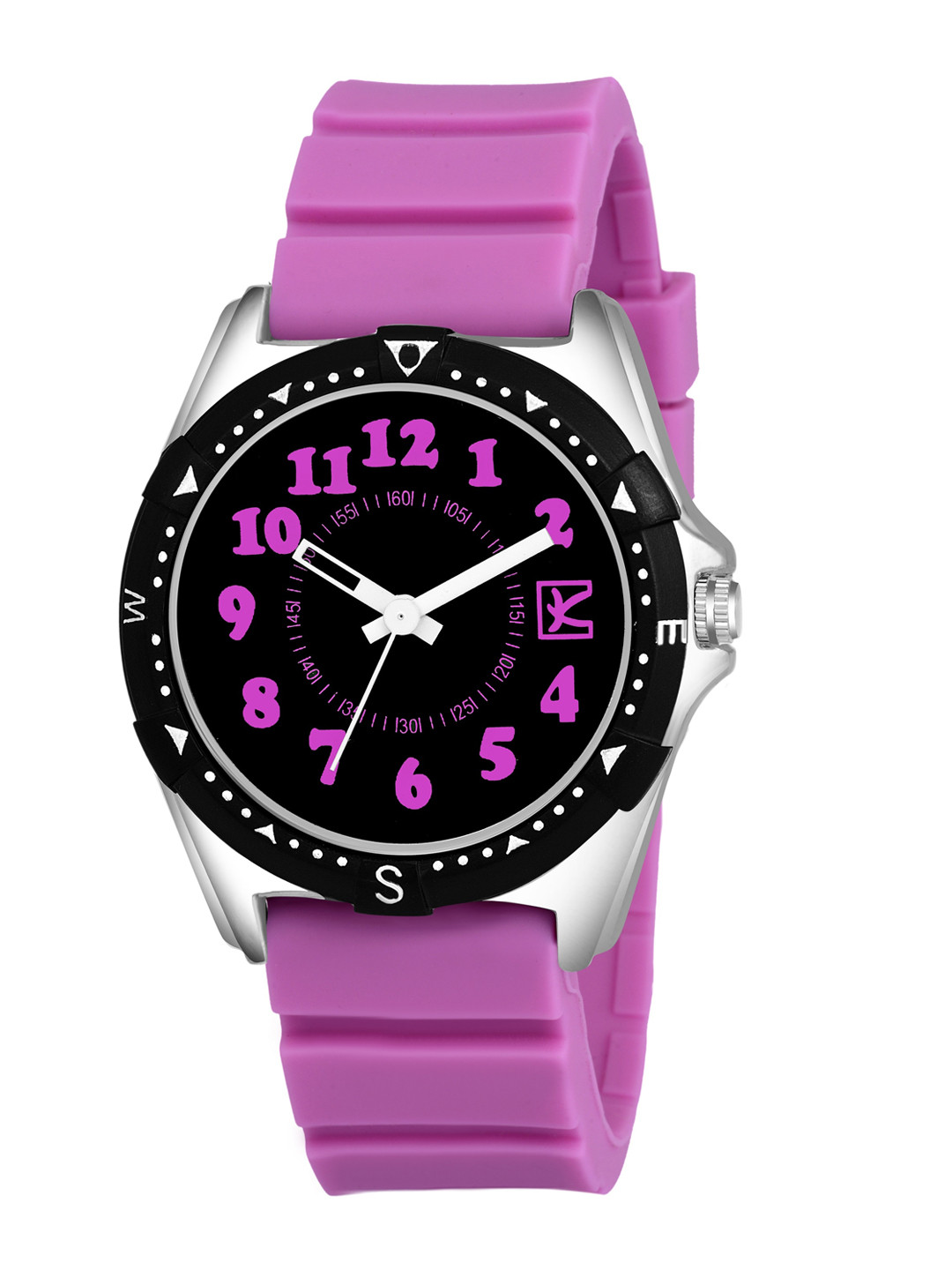 Kool Kidz Black & Purple Analogue Watch