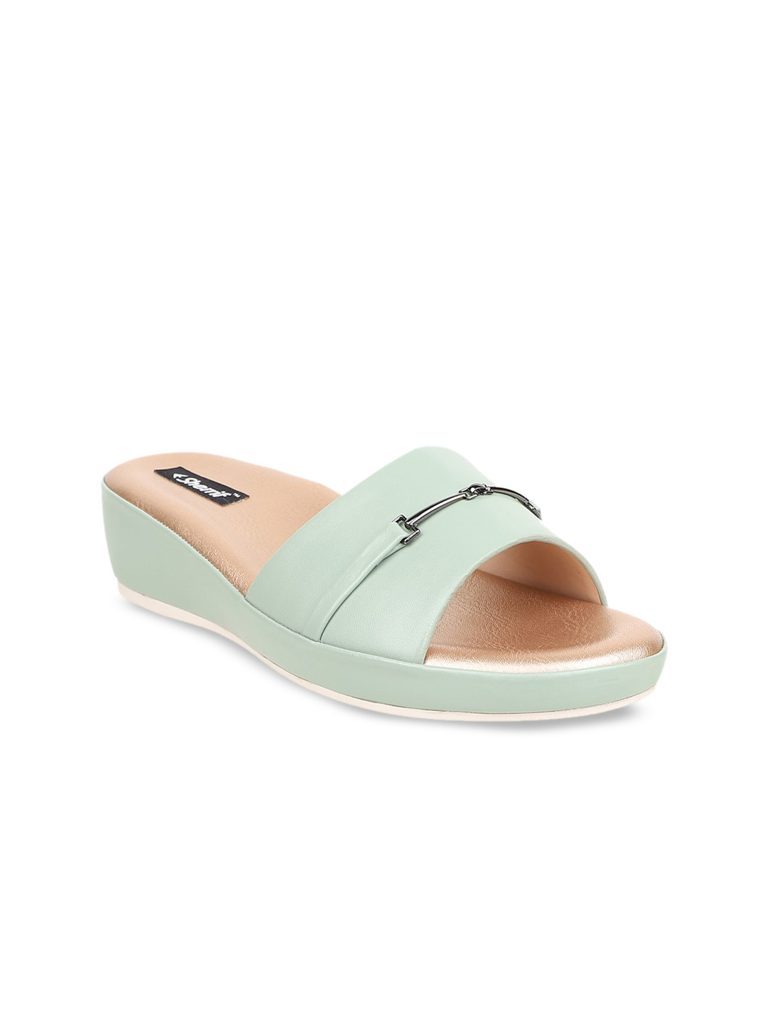 Sherrif Shoes Women Sea Green Solid Wedges