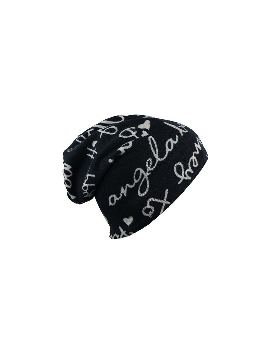 iSWEVEN Unisex Black & Grey Printed Beanie