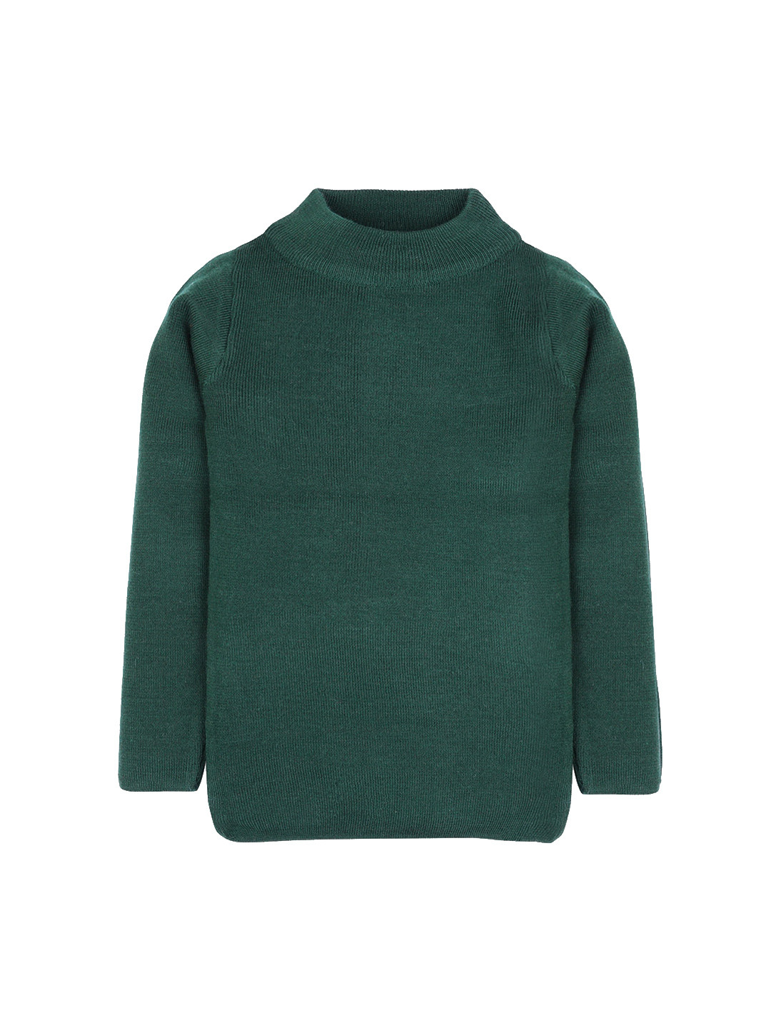 RVK Unisex Kids Green Solid Pullover Sweater