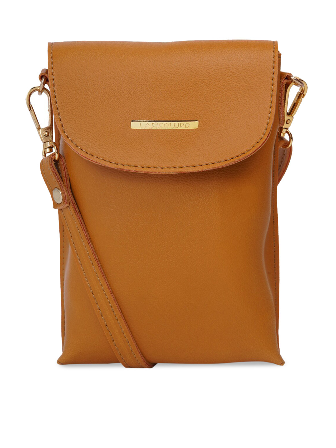 Lapis O Lupo Brown Solid Sling Bag