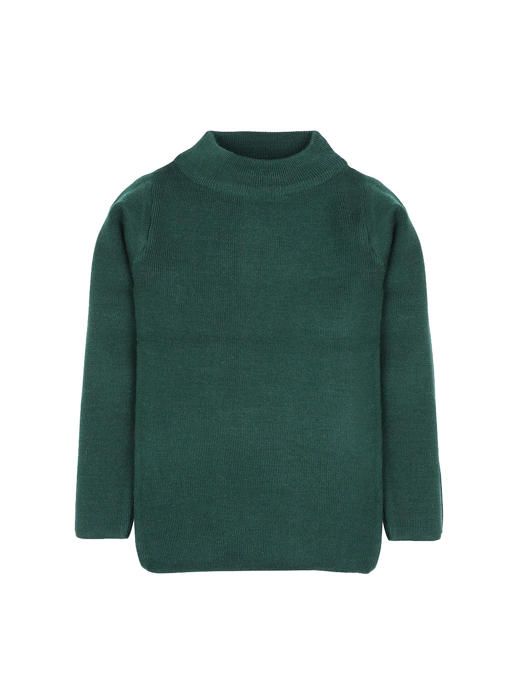 RVK Unisex Kids Green Solid Acrlic Pullover Sweater