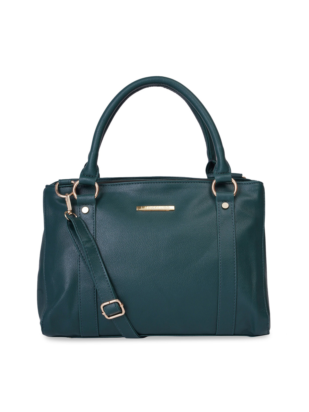 Lapis O Lupo Green Textured Shoulder Bag