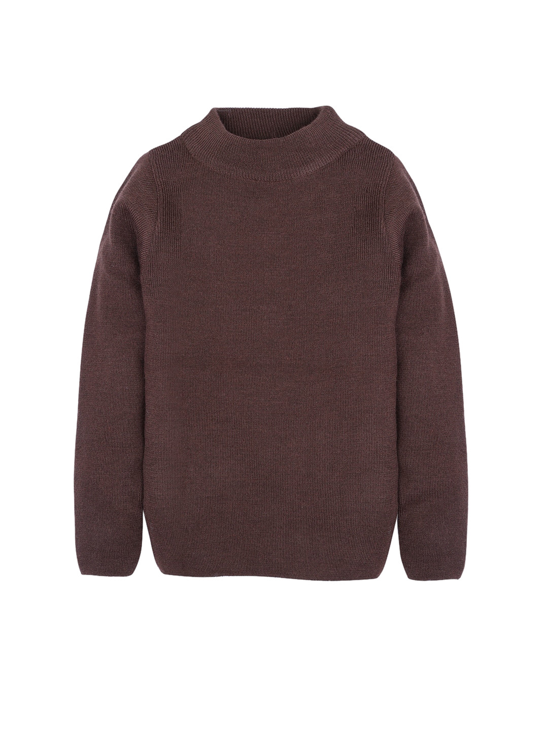 RVK Kids Coffee Brown Solid Pullover Sweater