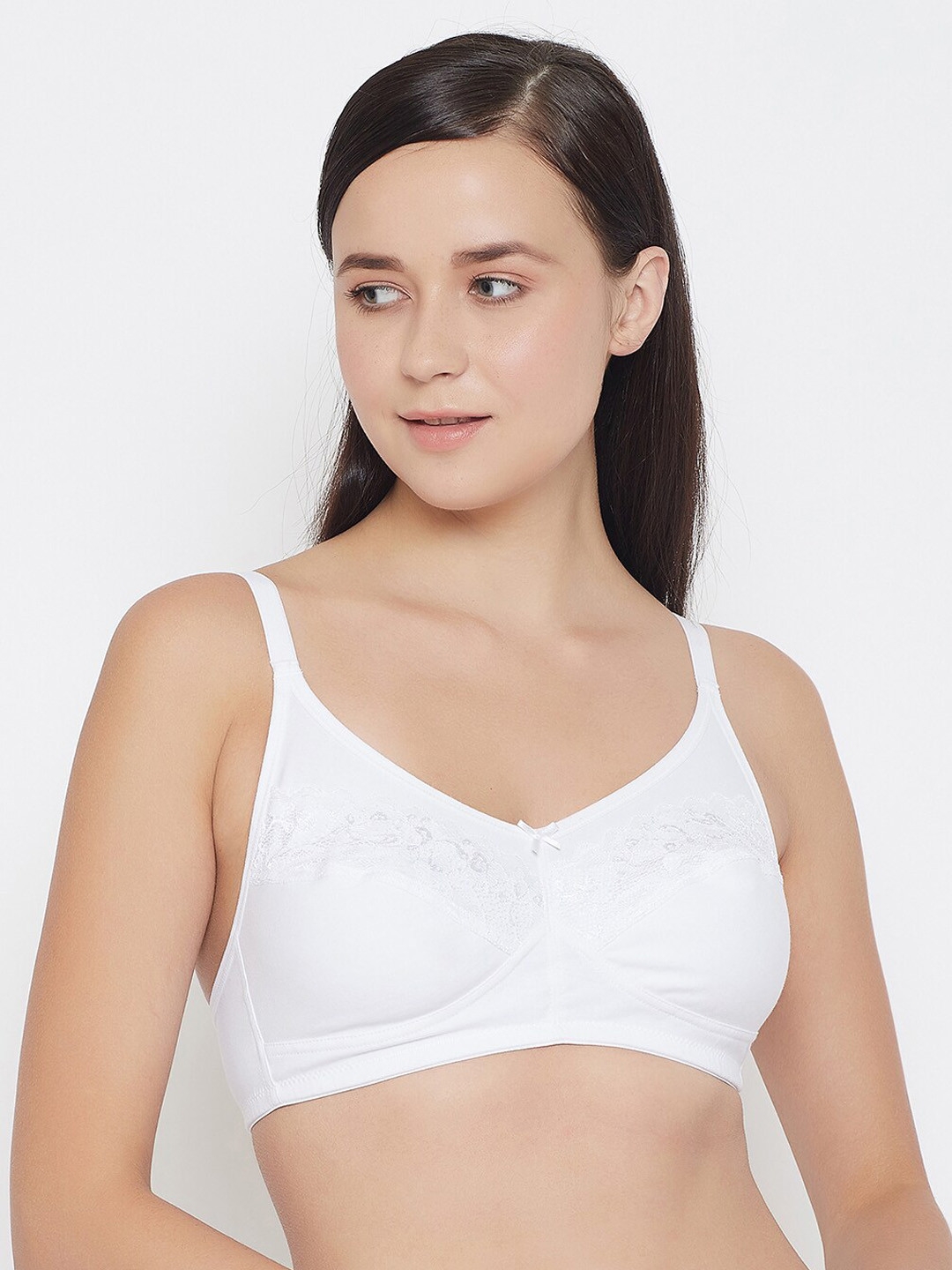 Clovia Women White Solid Non-Padded Non-Wired Everyday Bra BR2132P18