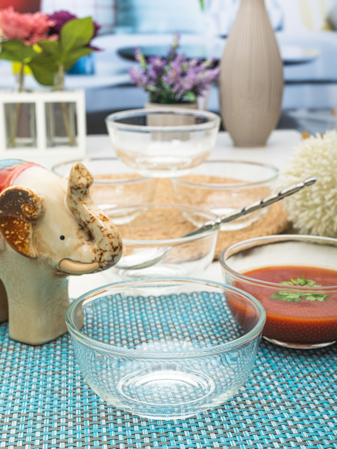 GOODHOMES Set Of 6 Transparent Serving Bowl 160 ml