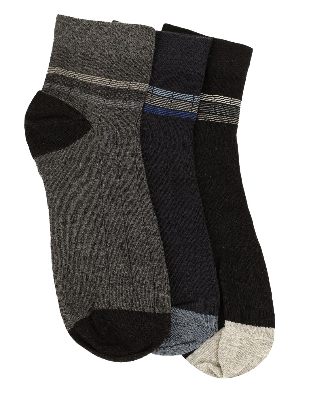 Alvaro Castagnino Men Pack of 3 Solid Ankle Length Socks