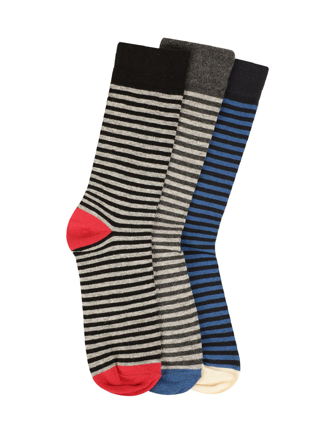 Alvaro Castagnino Men Pack of 3 Assorted Calf-Length Socks