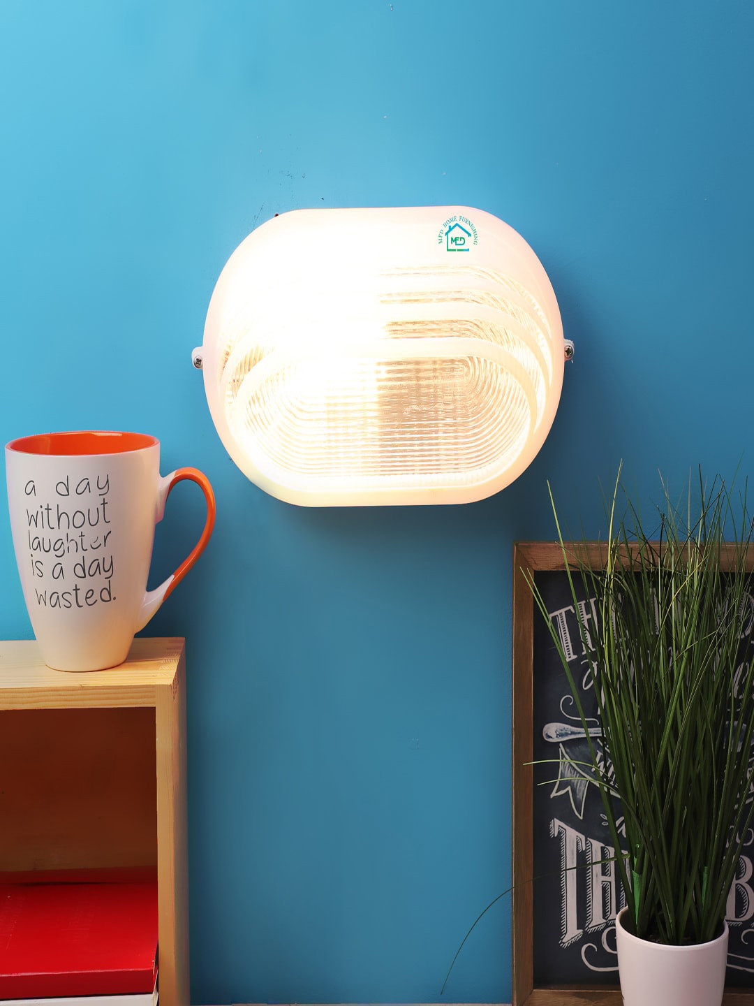 MFD HOME FURNISHING White Solid Flush Mount Light