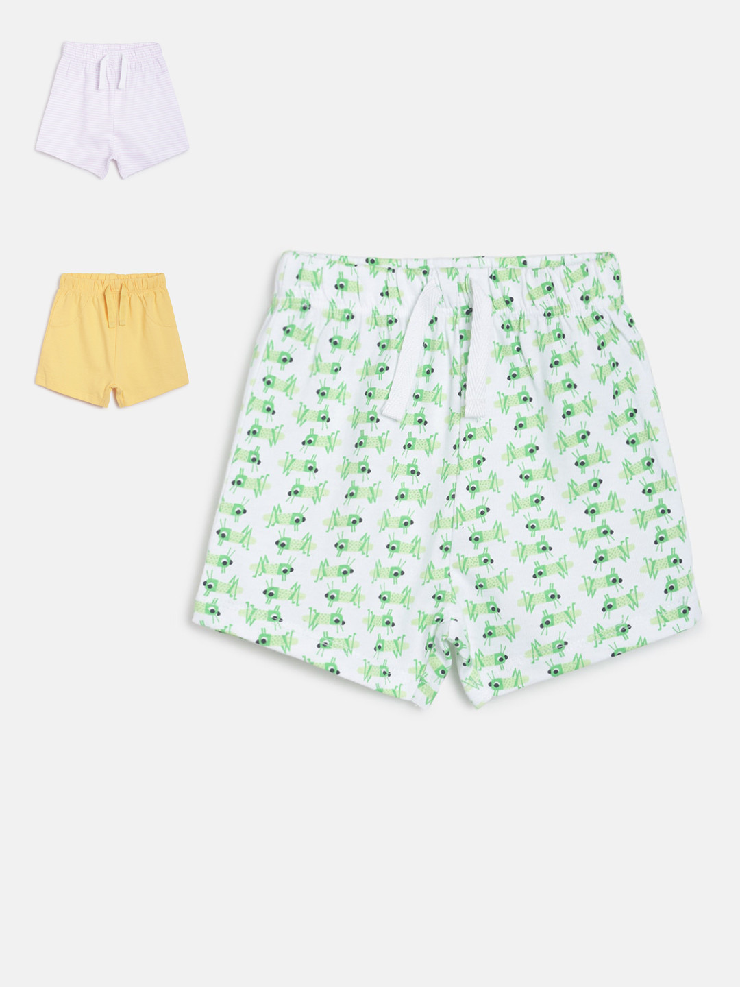 MINI KLUB Boys Pack Of 3 Printed Regular Fit Regular Shorts