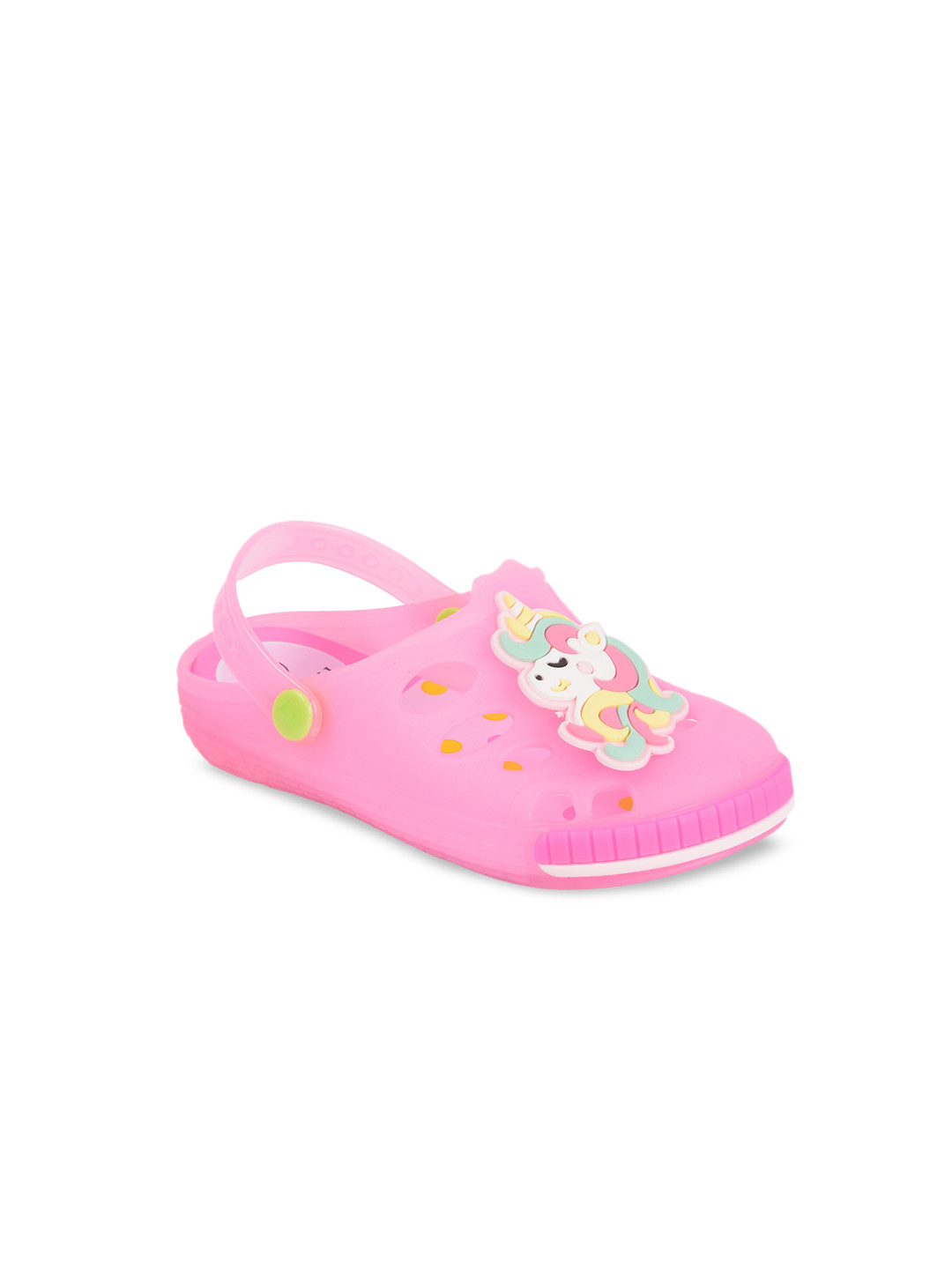 Yellow Bee Girls Pink Unicorn LED Clogs