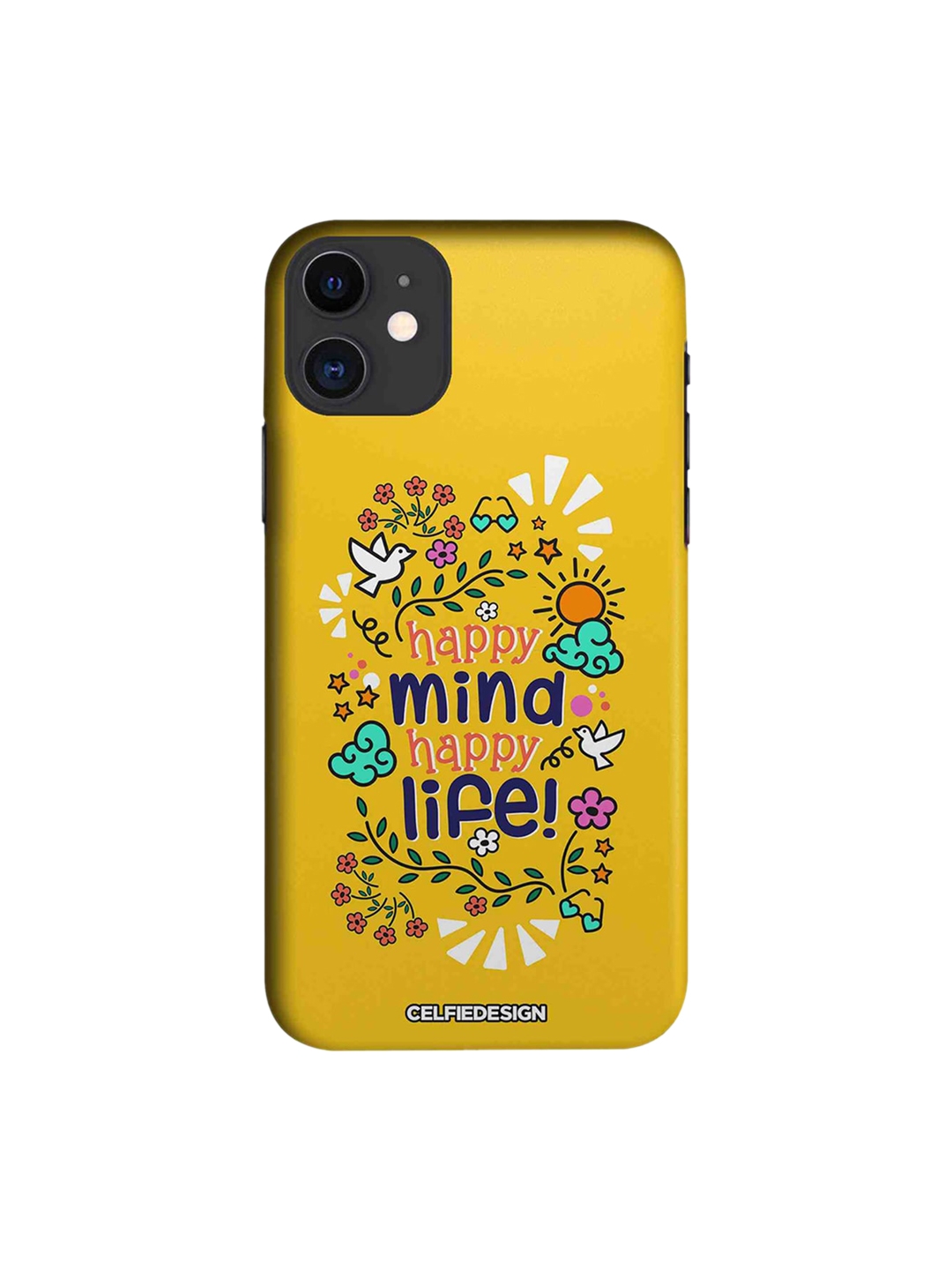 CelfieDesign Yellow Printed iPhone 11 Back Cover