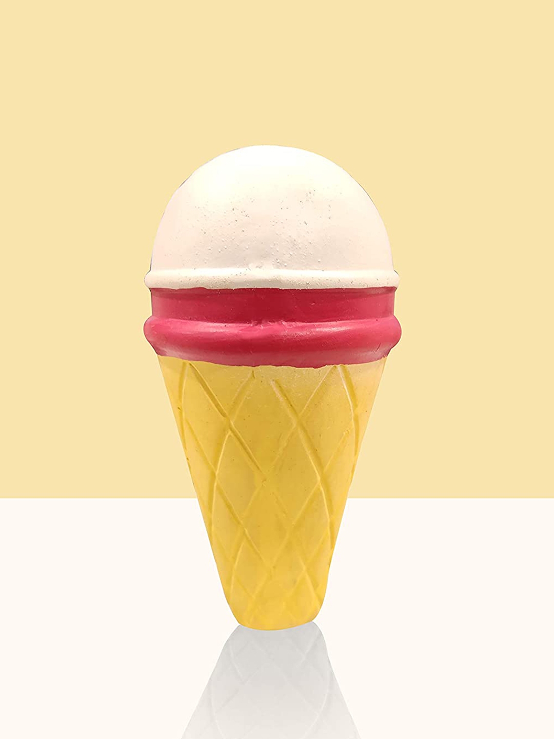 PETS EMPIRE Assorted Stuffed Latex Waffle Cone Dog Toy